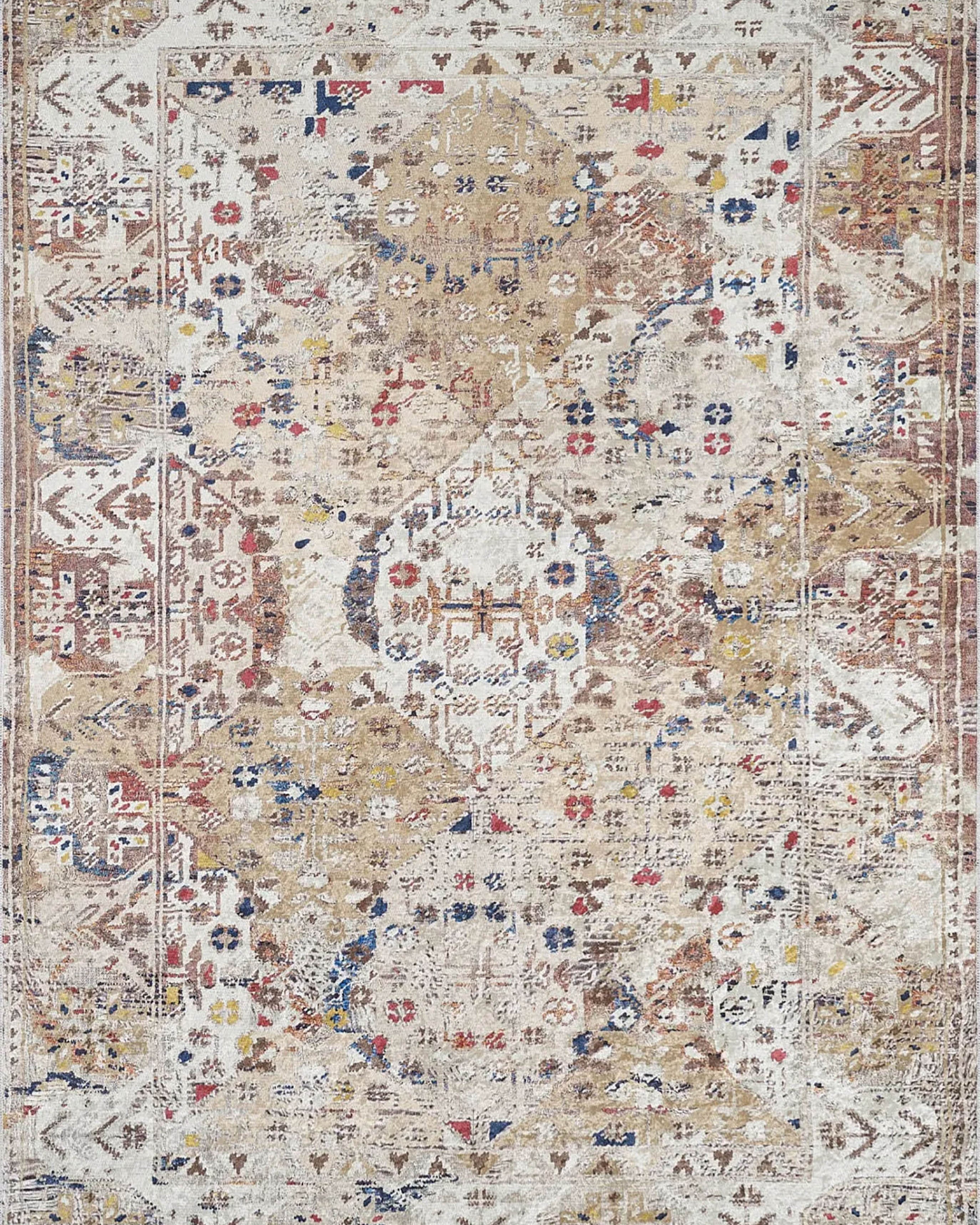 Luisa Turkish Bohemian Modern Beige Rug