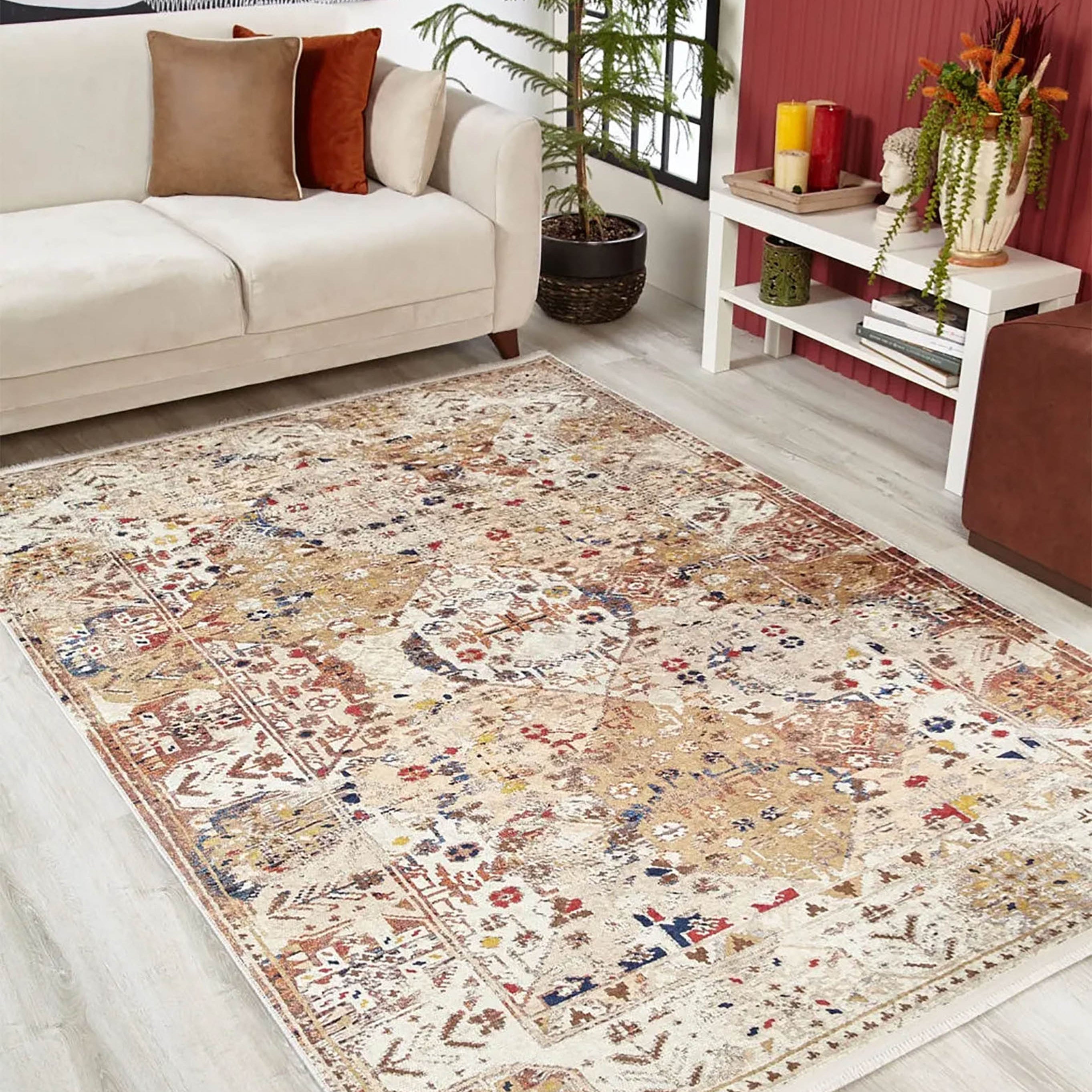 Luisa Turkish Bohemian Modern Beige Rug