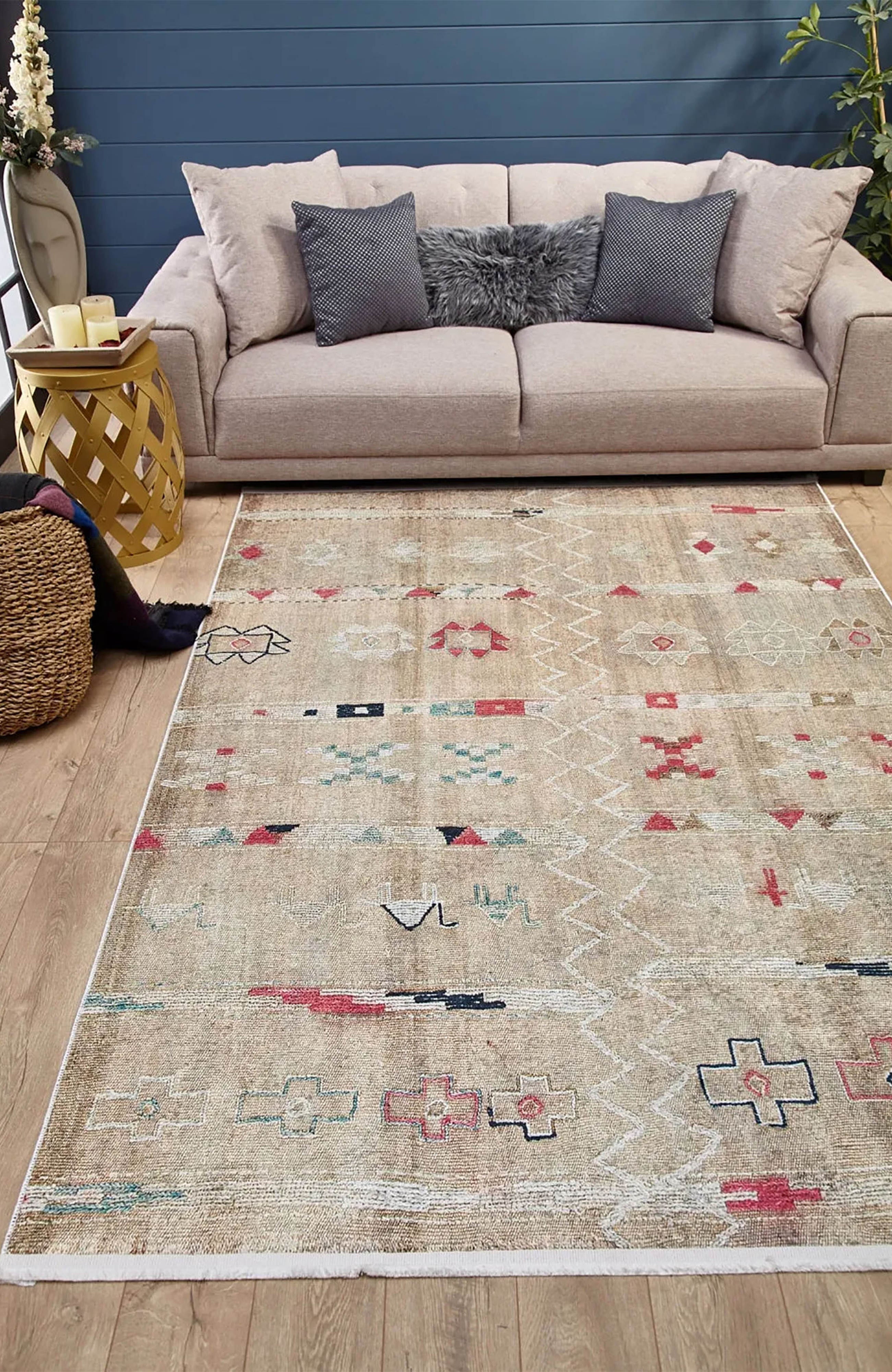 Mazie Turkish Kilim Pinkish Beige Rug