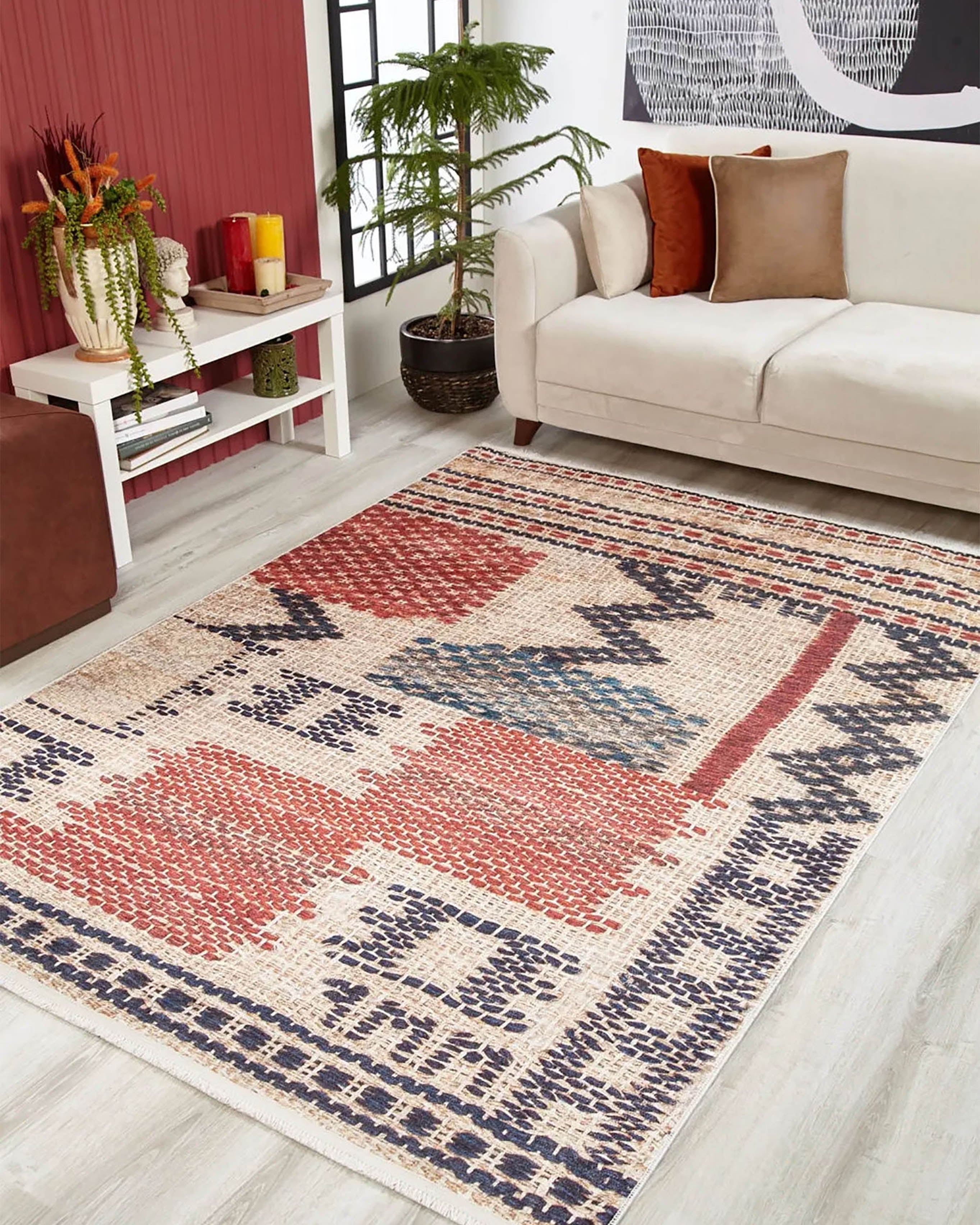 Saoirse Turkish Kilim Beige Light Orange Rug