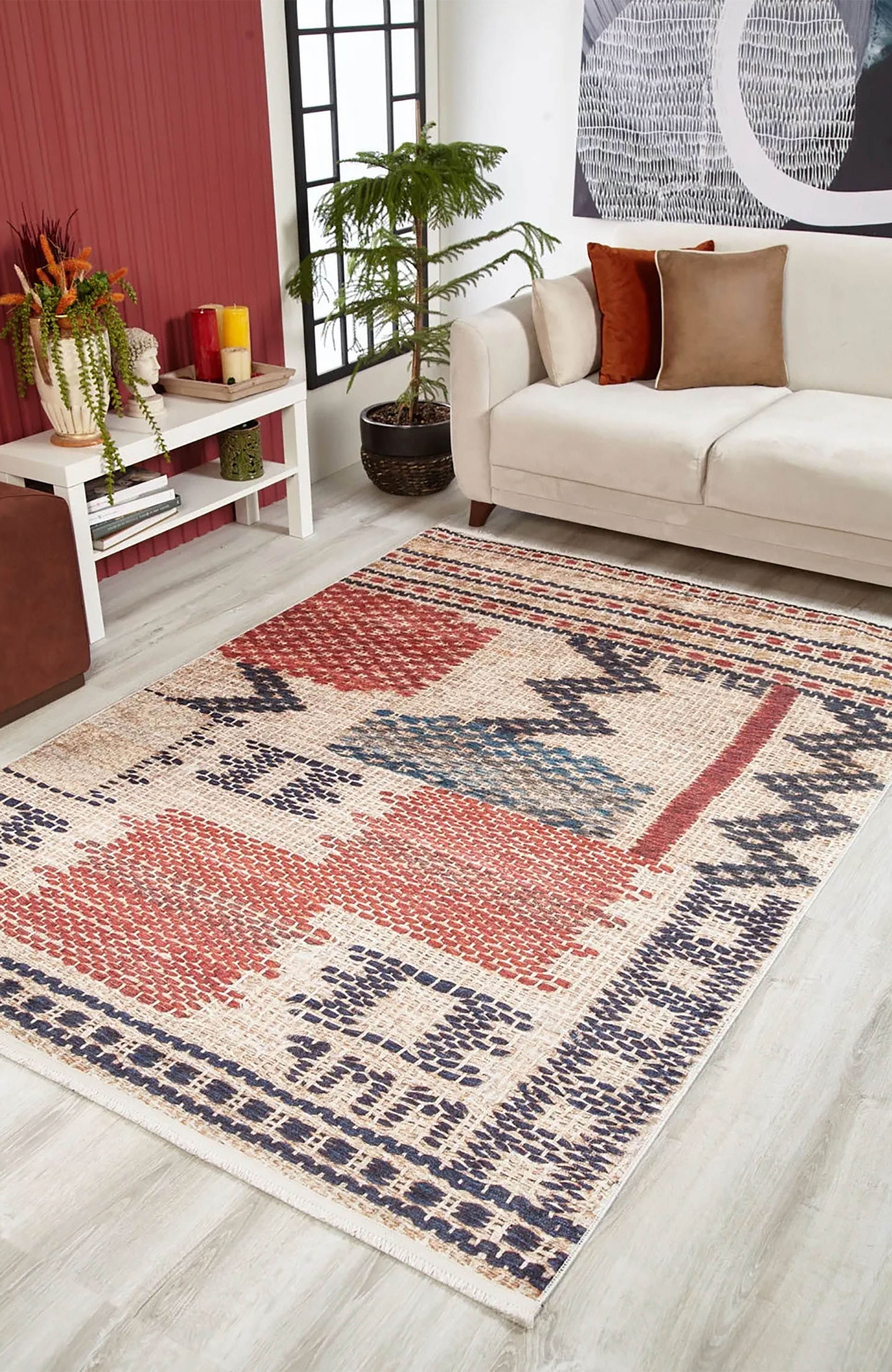 Saoirse Turkish Kilim Beige Light Orange Rug
