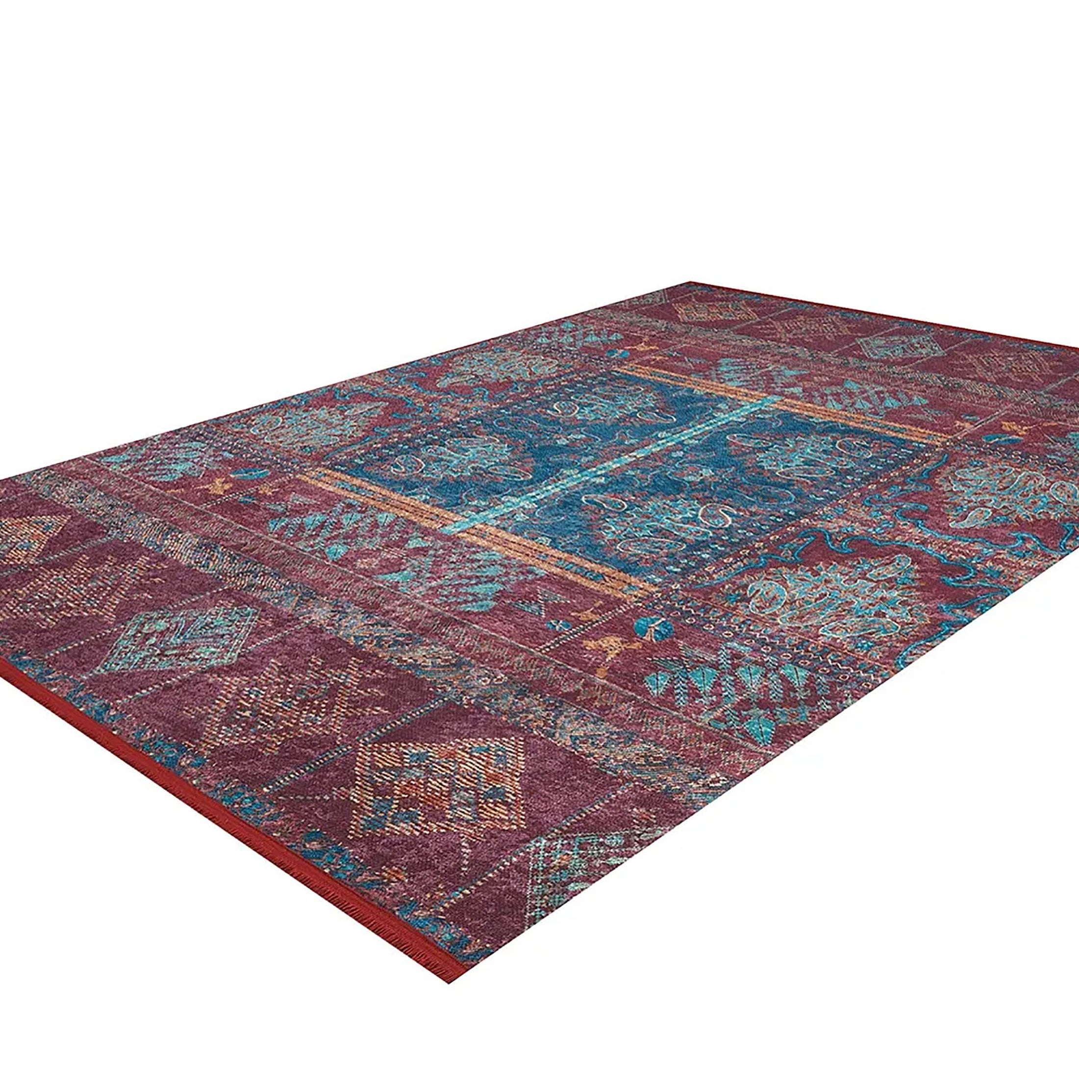 Cansel Unique Red Turkish Tribal Rug