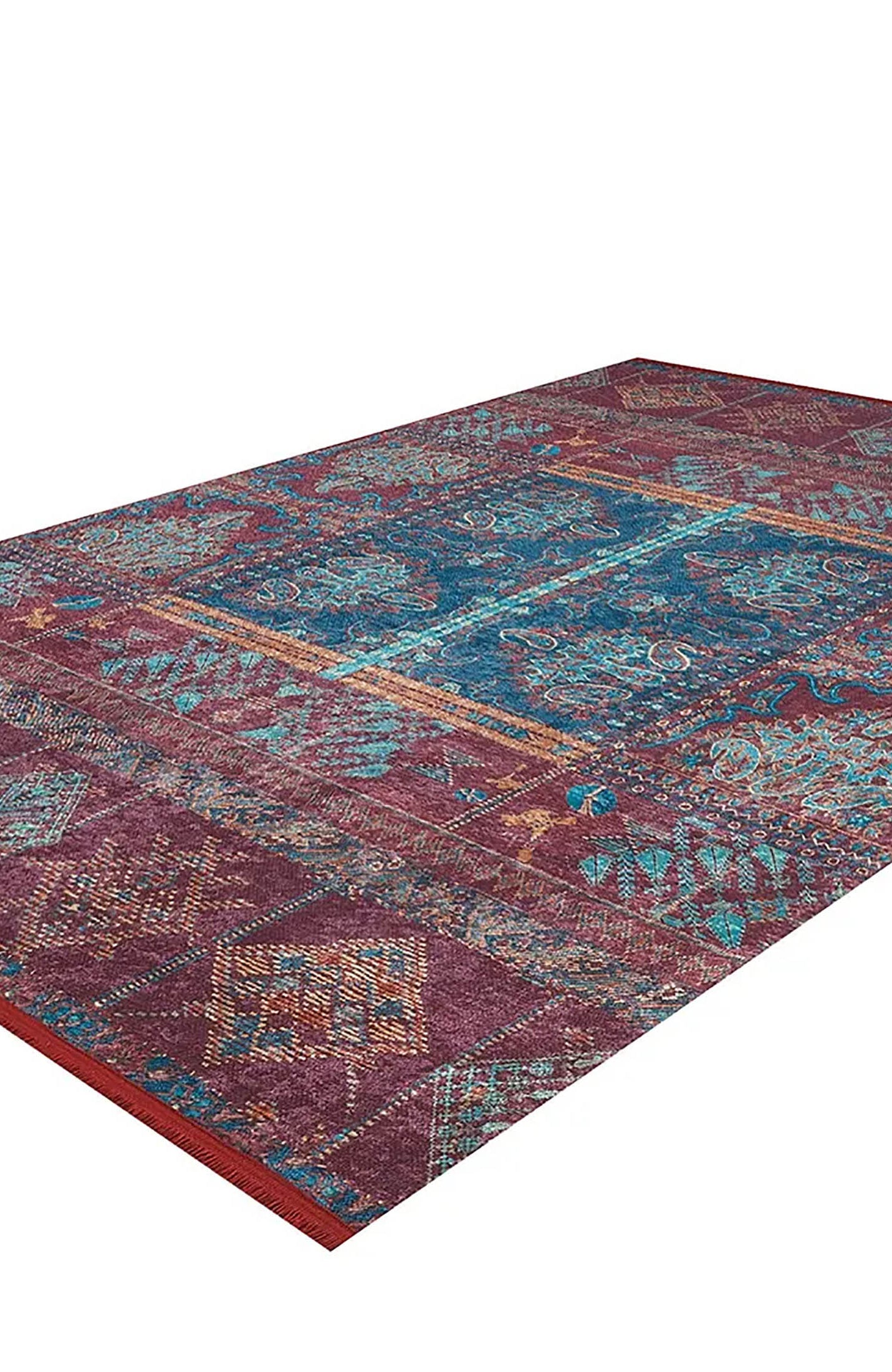 Cansel Unique Red Turkish Tribal Rug
