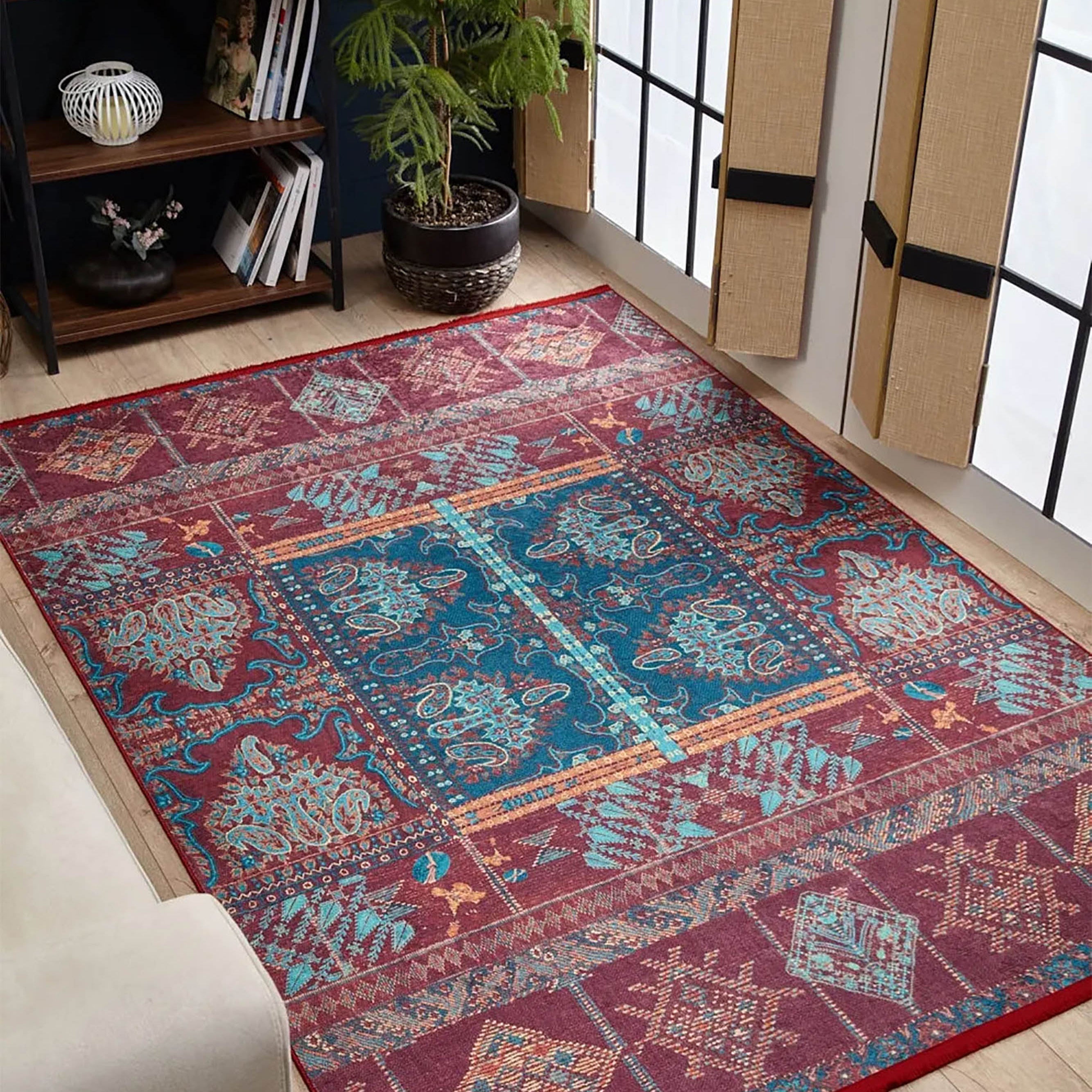 Cansel Unique Red Turkish Tribal Rug