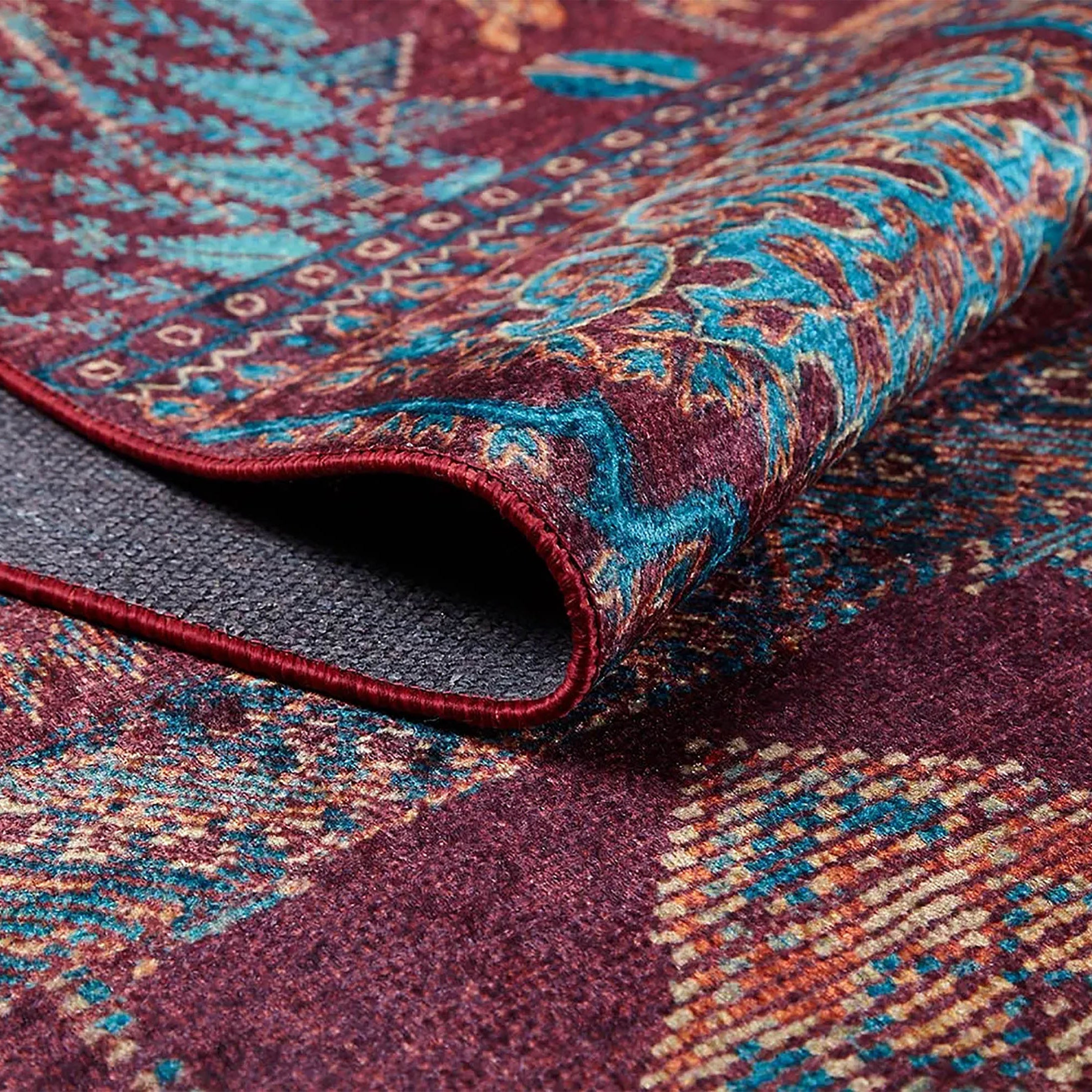 Cansel Unique Red Turkish Tribal Rug