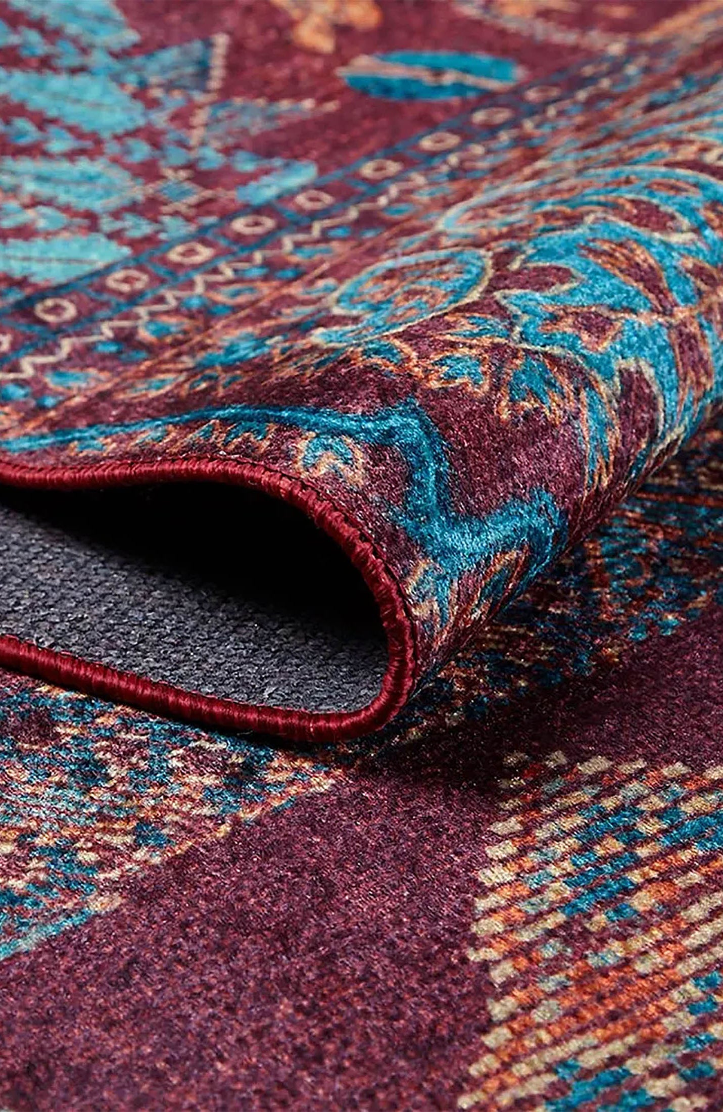 Cansel Unique Red Turkish Tribal Rug