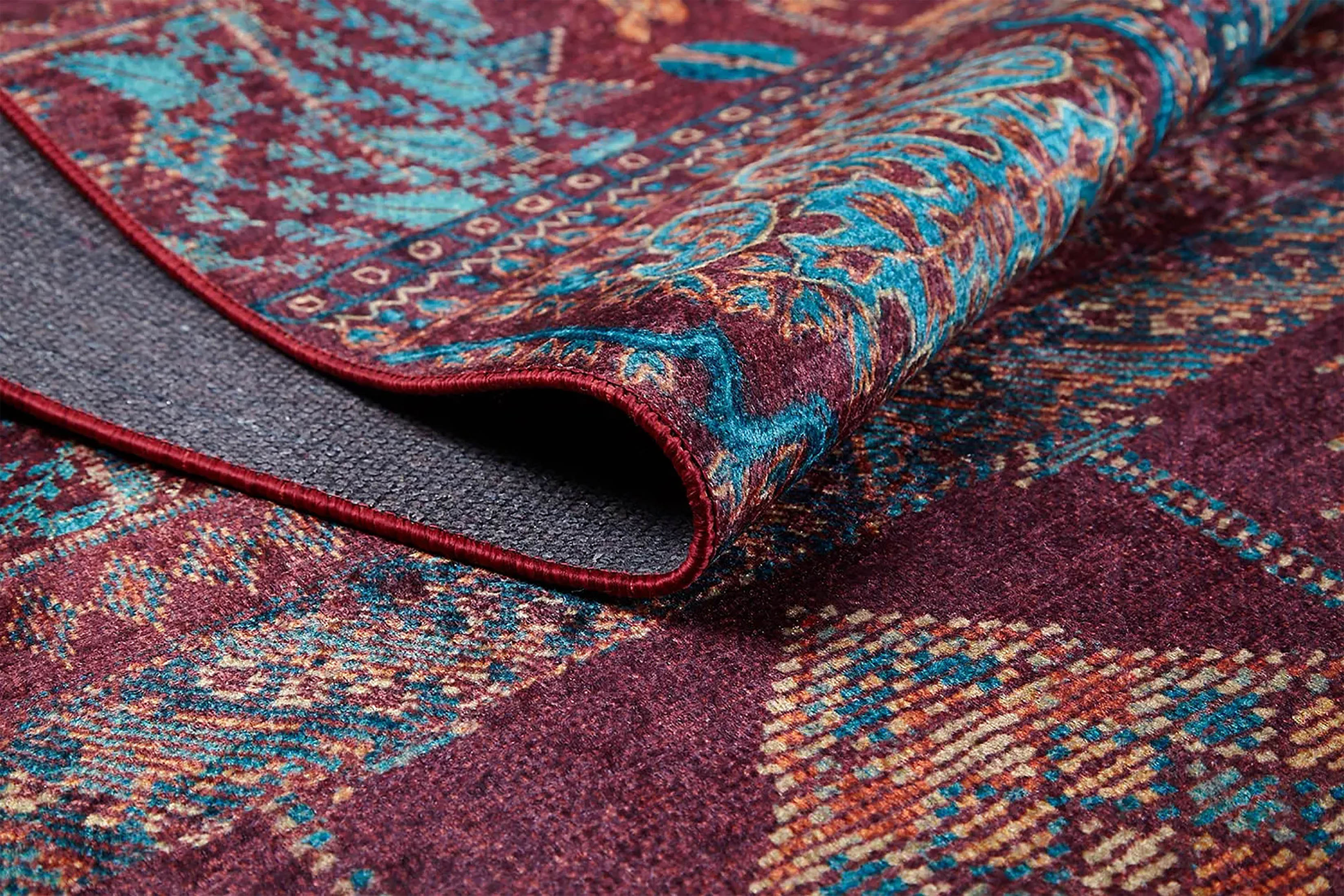 Cansel Unique Red Turkish Tribal Rug