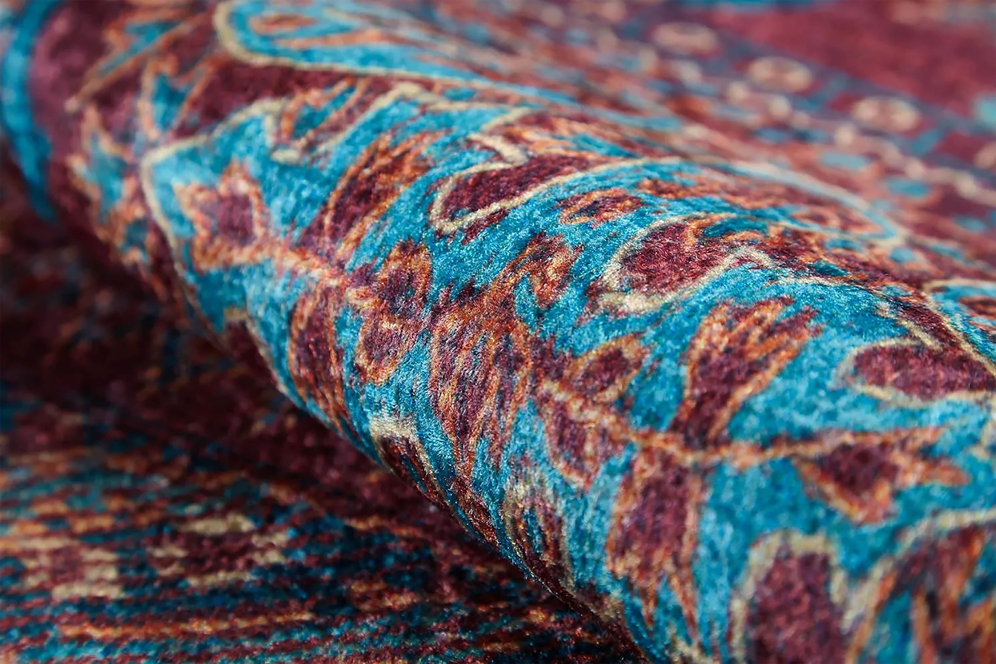 Cansel Unique Red Turkish Tribal Rug