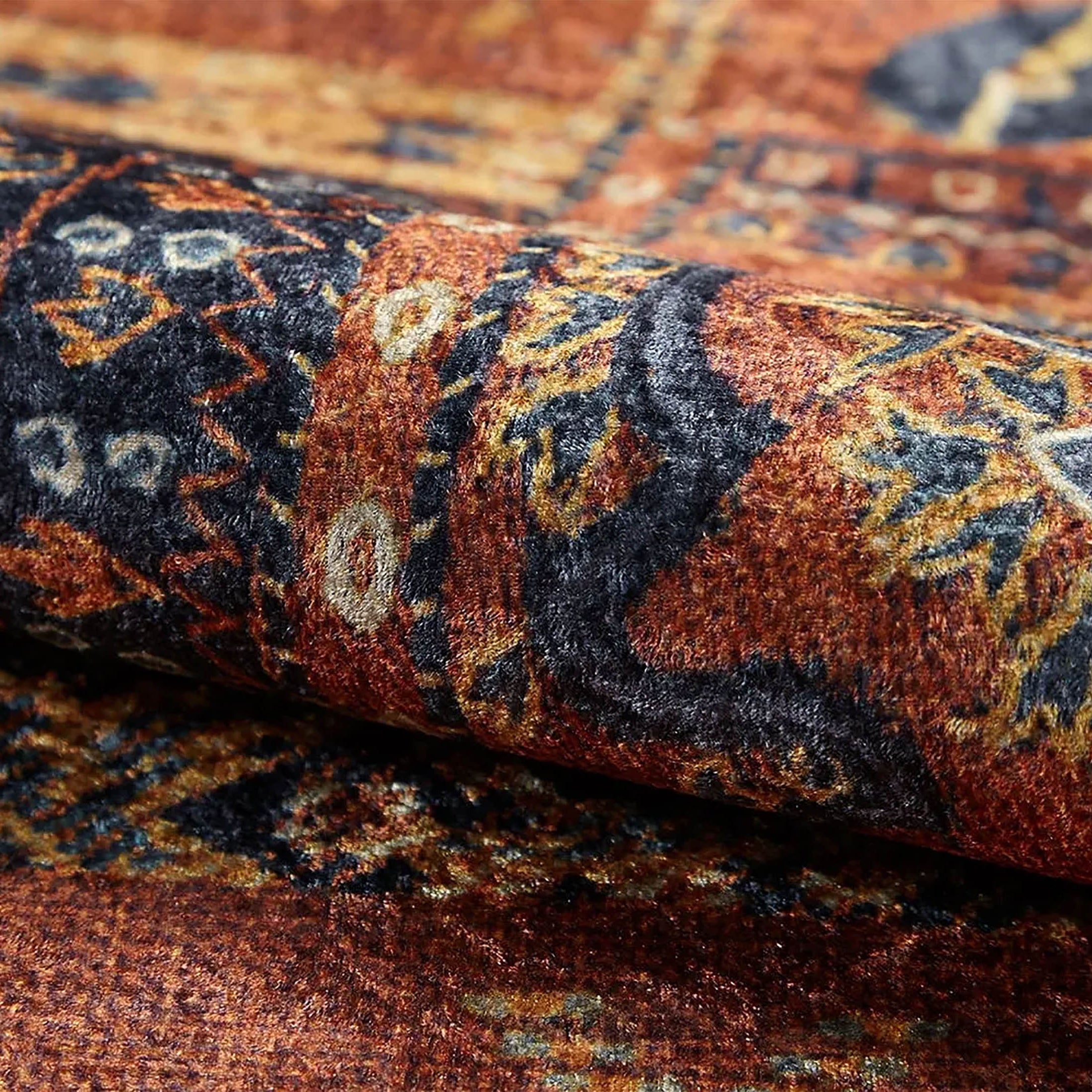 Ceren Unique Orange Turkish Tribal Rug