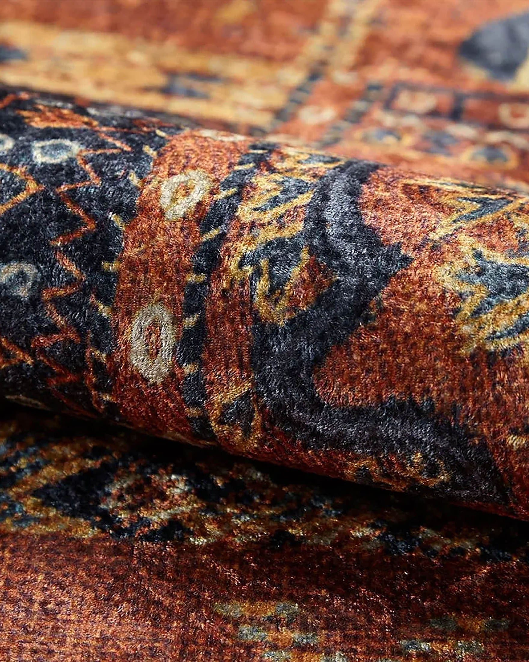 Ceren Unique Orange Turkish Tribal Rug