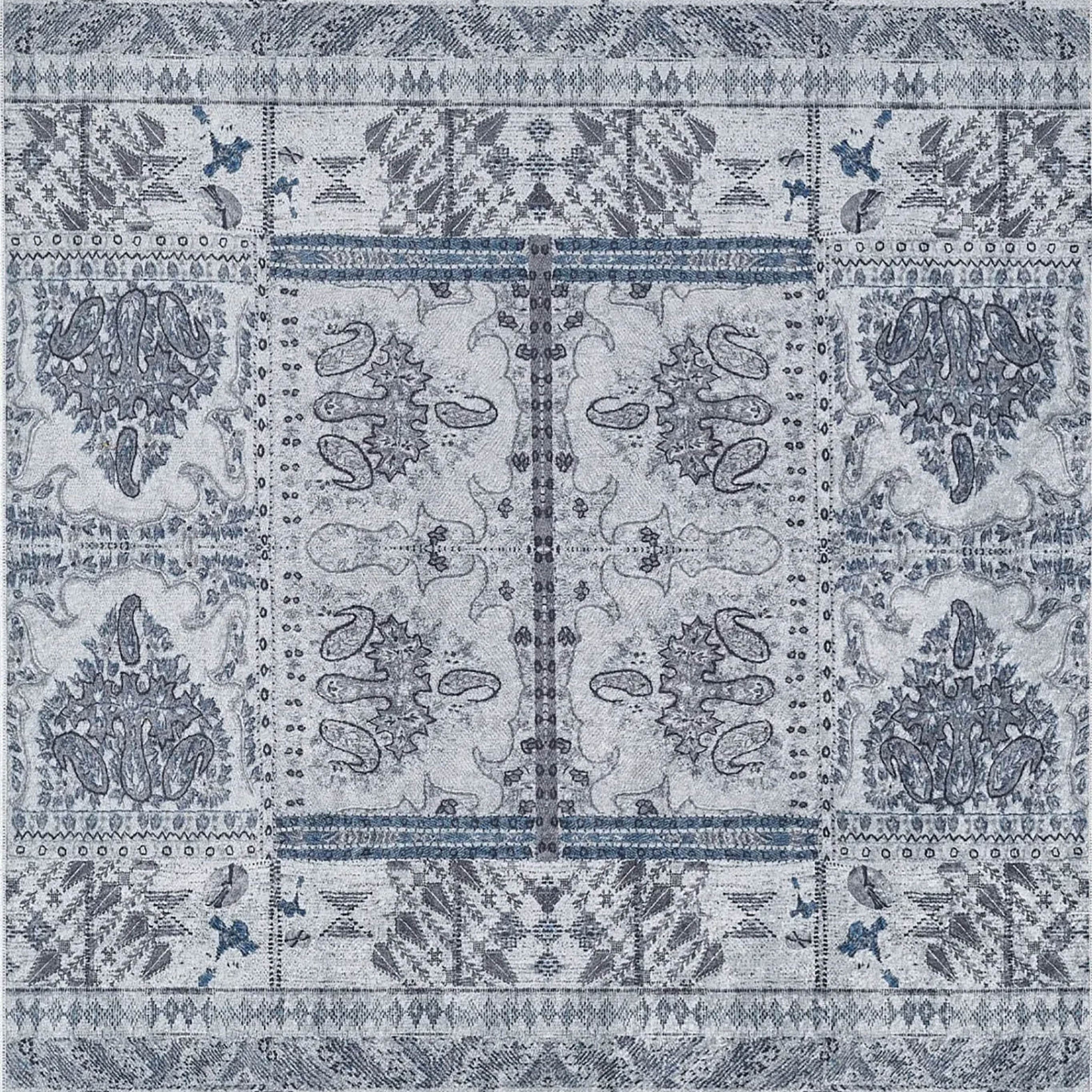 Dalya Unique Gray Turkish Tribal Rug