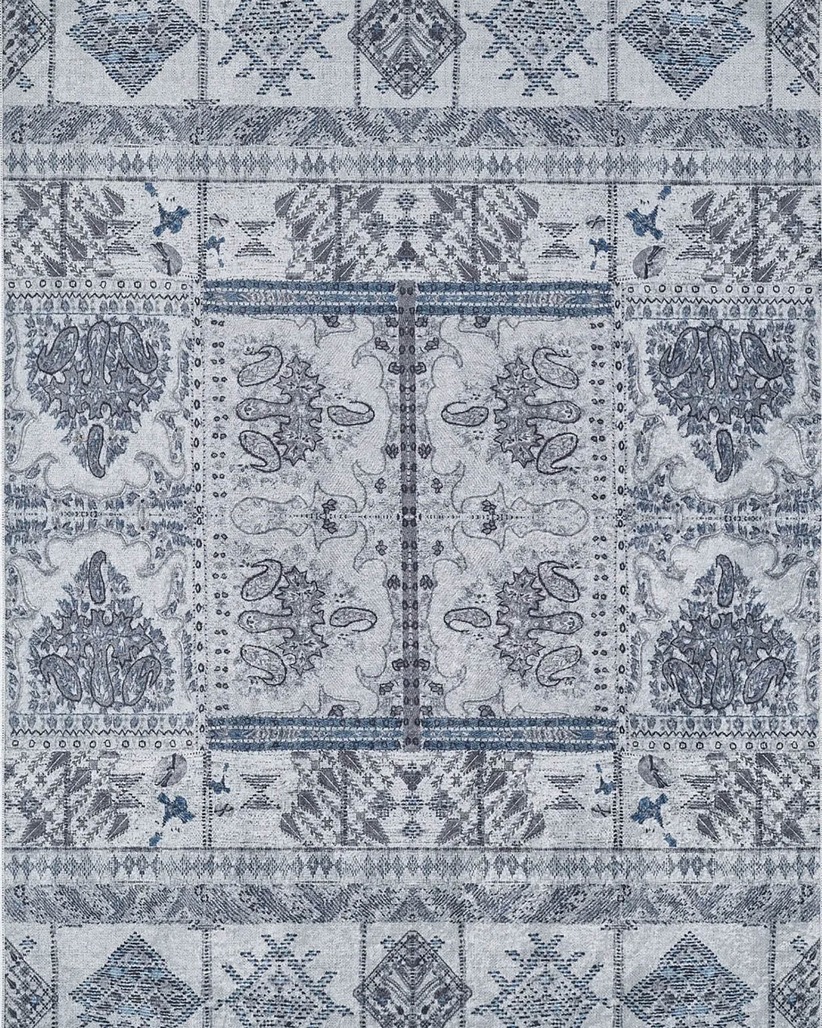 Dalya Unique Gray Turkish Tribal Rug