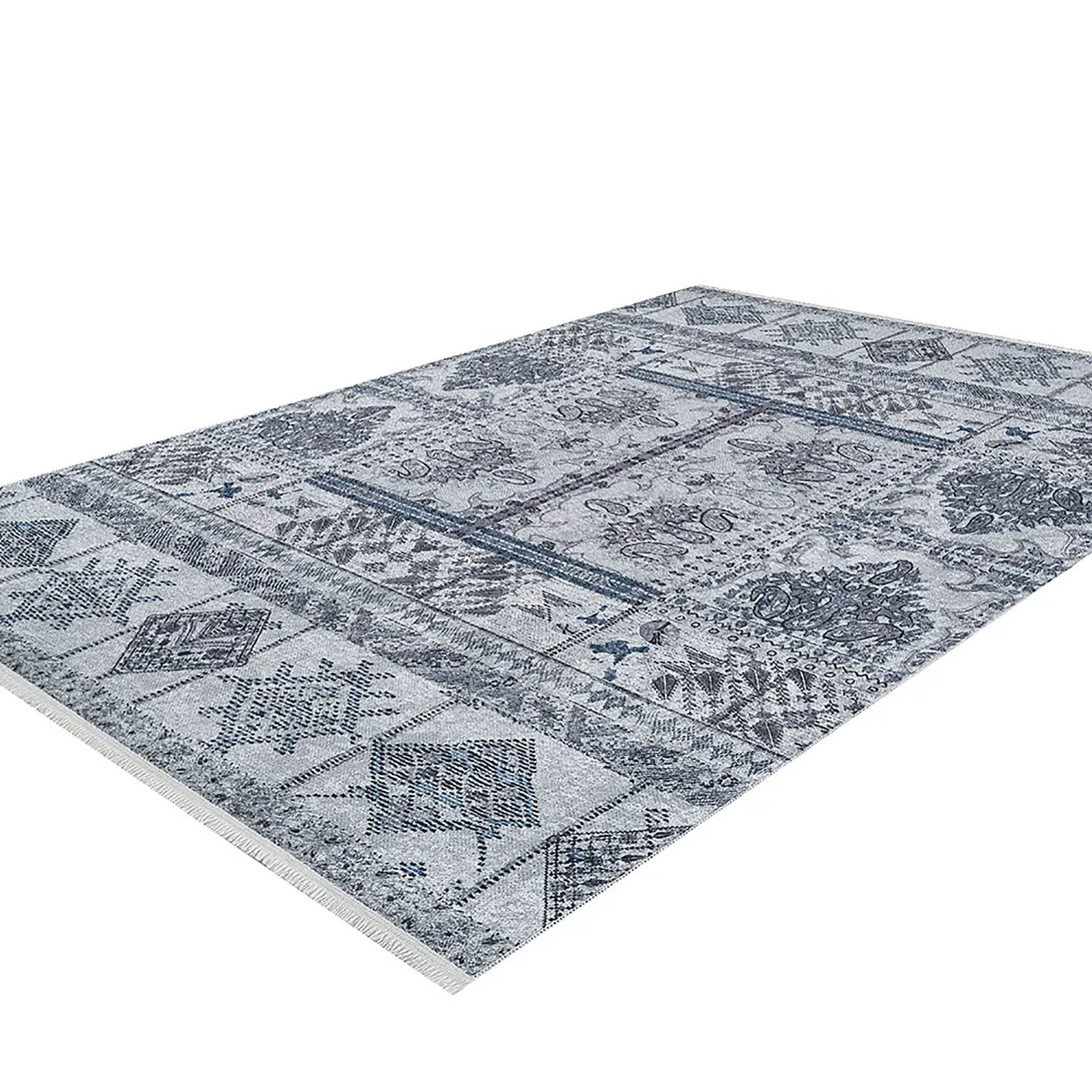 Dalya Unique Gray Turkish Tribal Rug