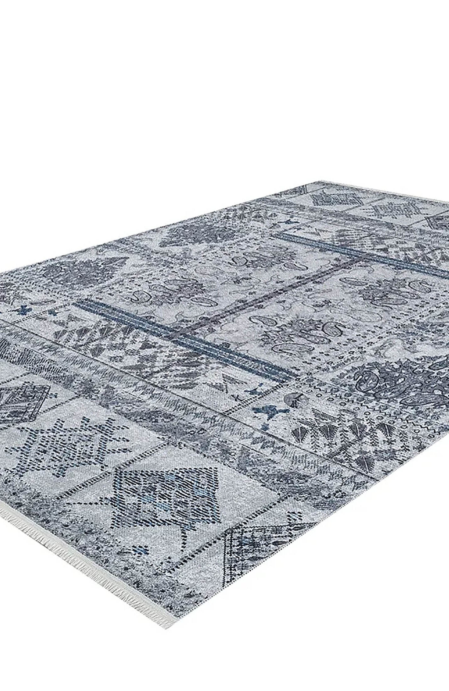 Dalya Unique Gray Turkish Tribal Rug