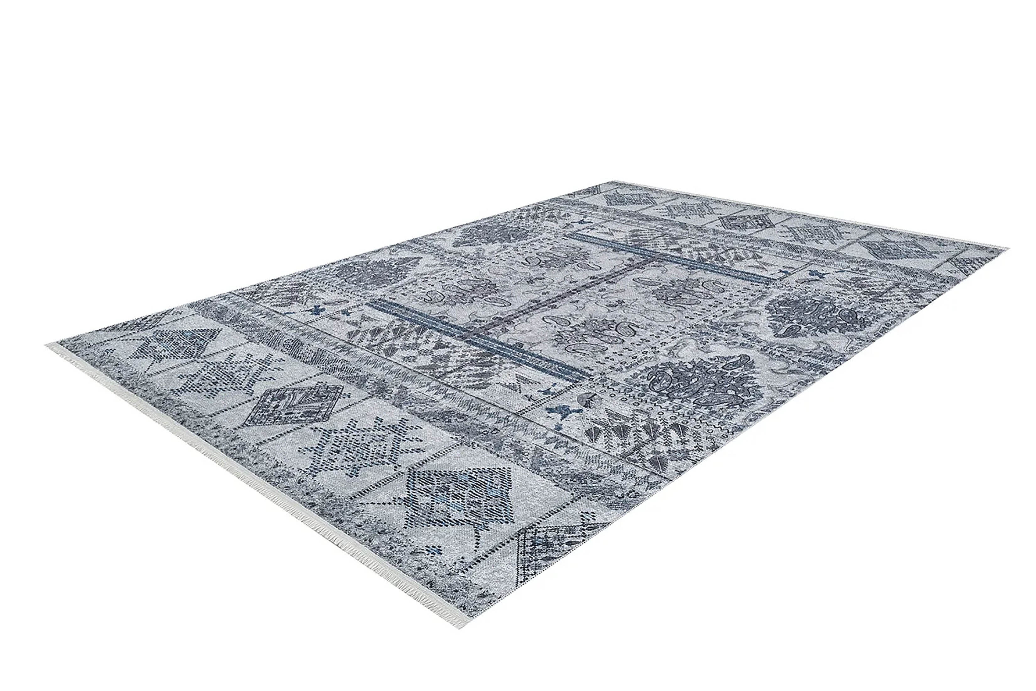 Dalya Unique Gray Turkish Tribal Rug