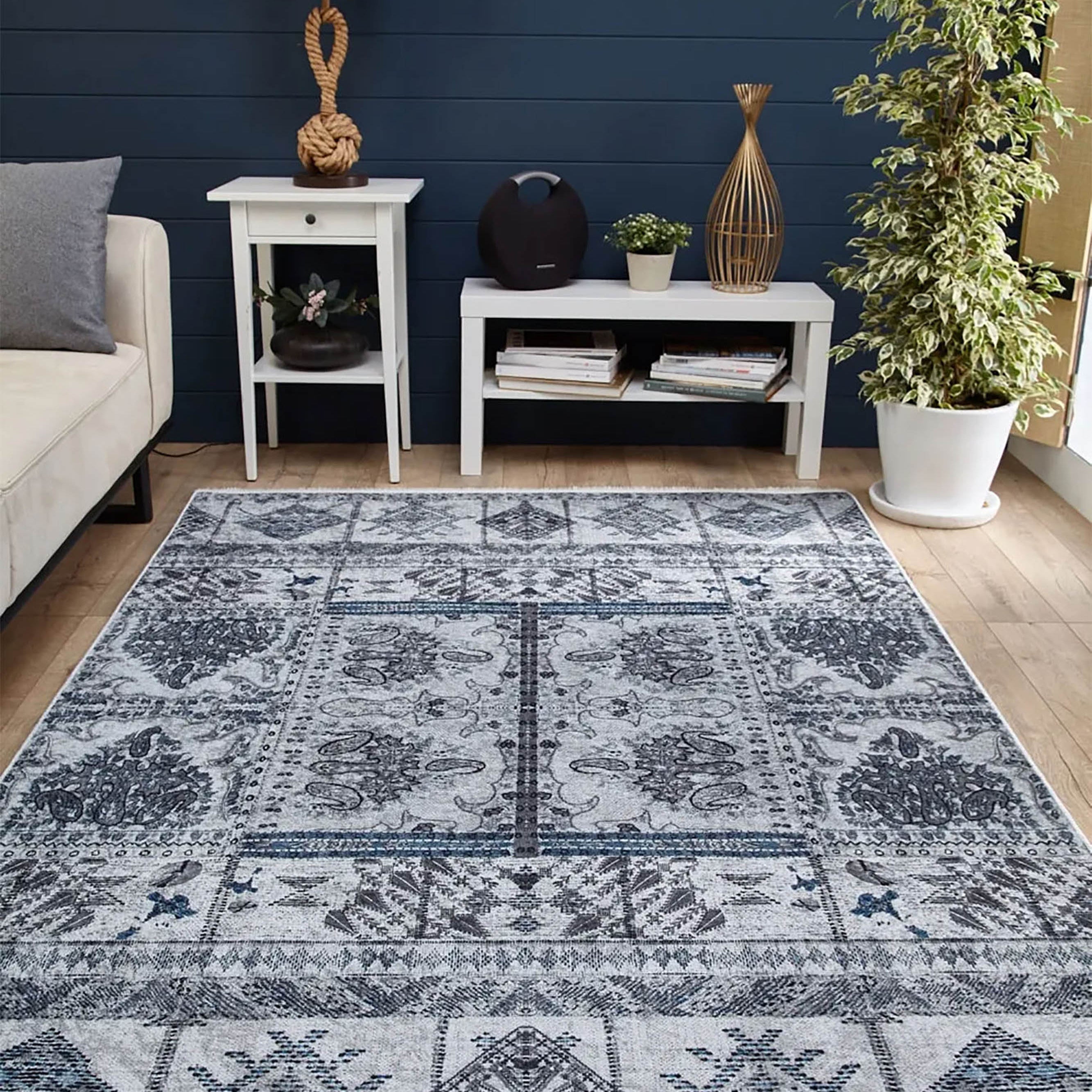 Dalya Unique Gray Turkish Tribal Rug