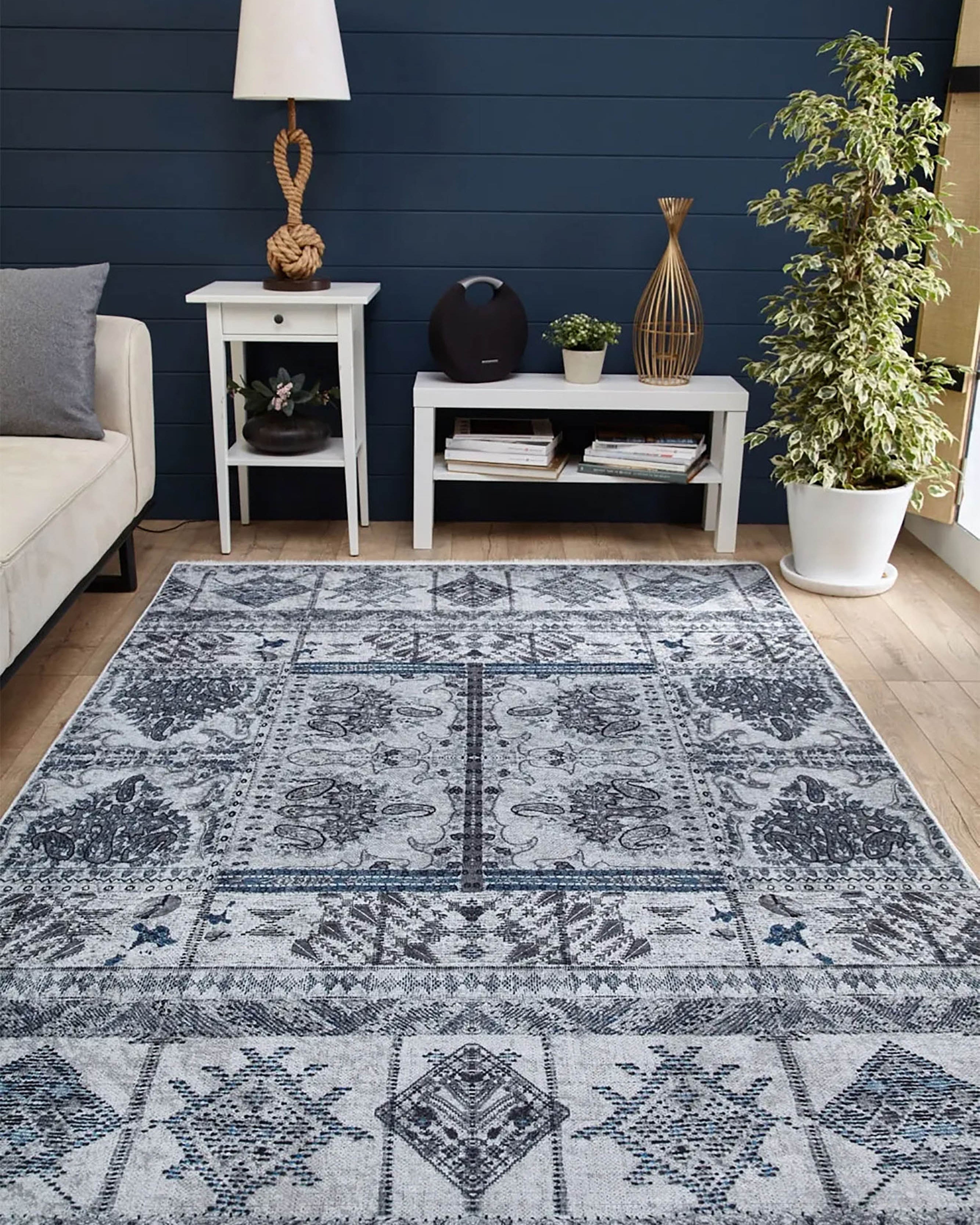 Dalya Unique Gray Turkish Tribal Rug