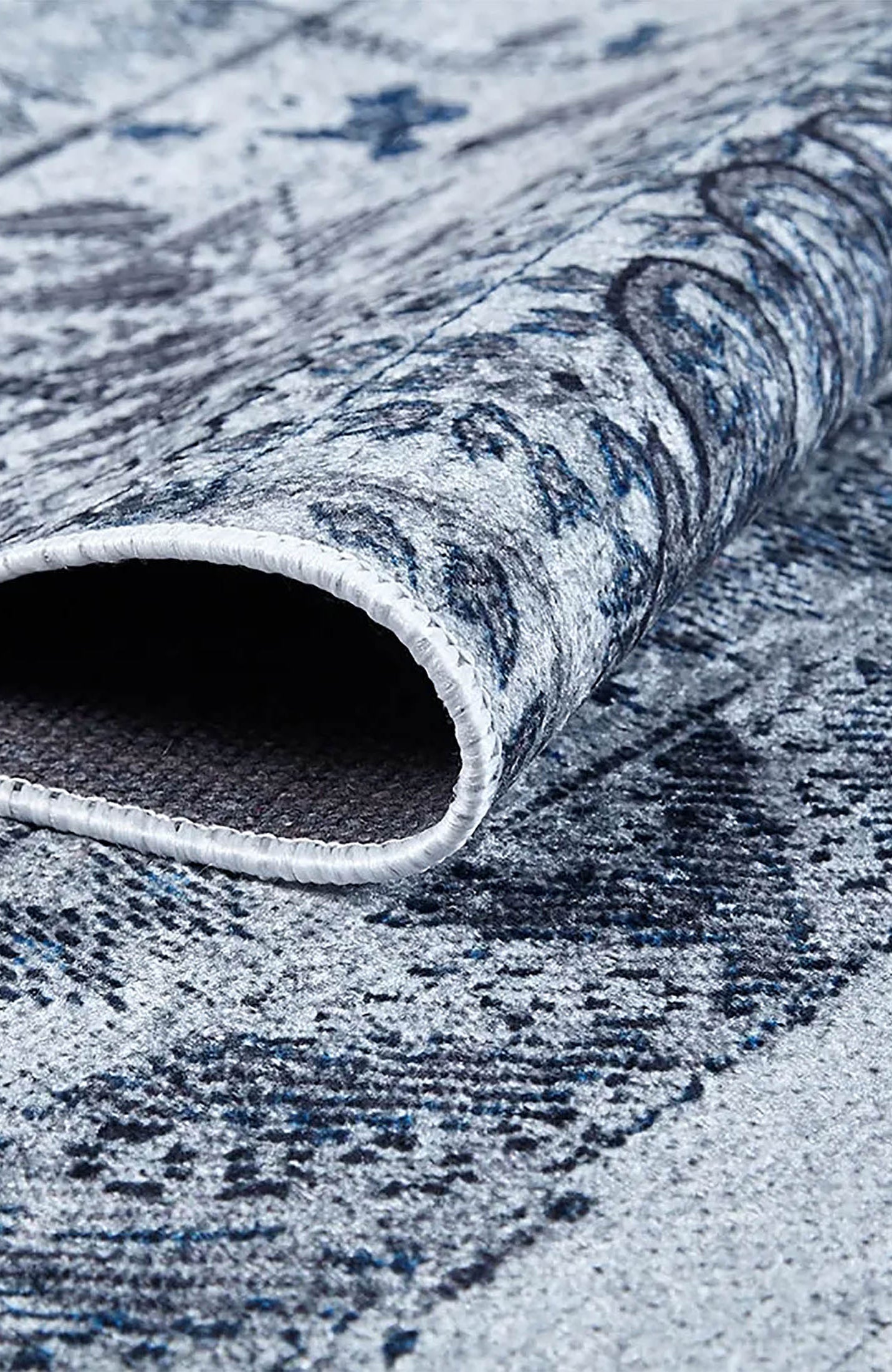 Dalya Unique Gray Turkish Tribal Rug