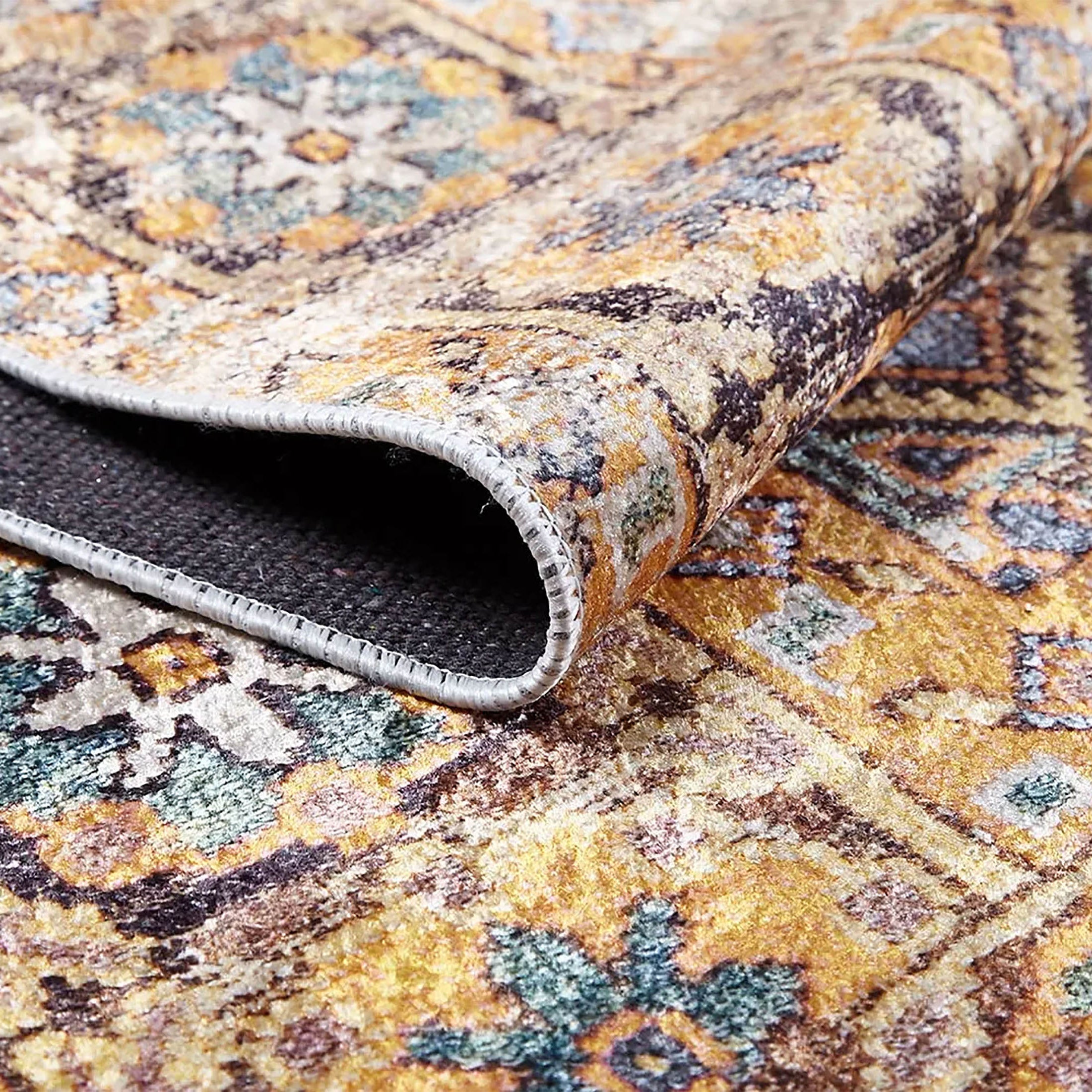 Catalina Honeycomb Unique Yellow Turkish Modern Rug