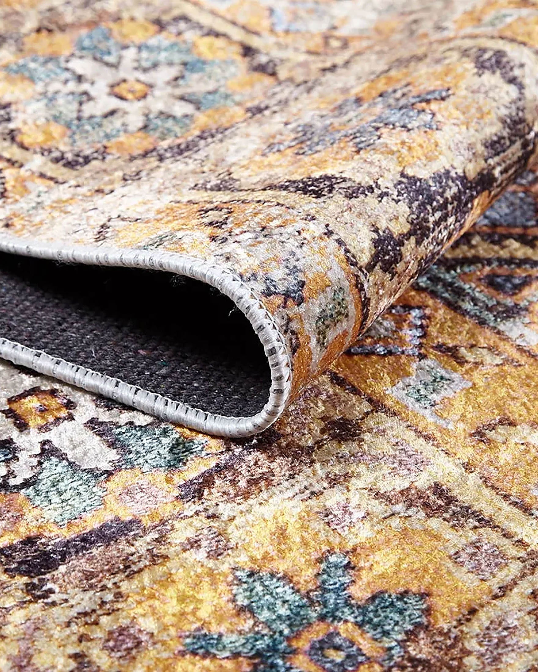 Catalina Honeycomb Unique Yellow Turkish Modern Rug