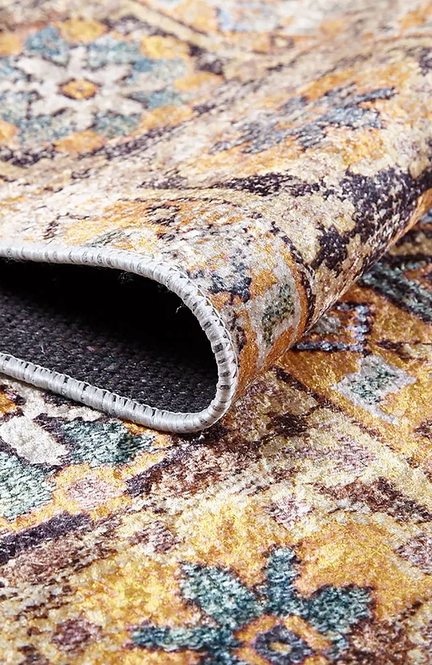 Catalina Honeycomb Unique Yellow Turkish Modern Rug