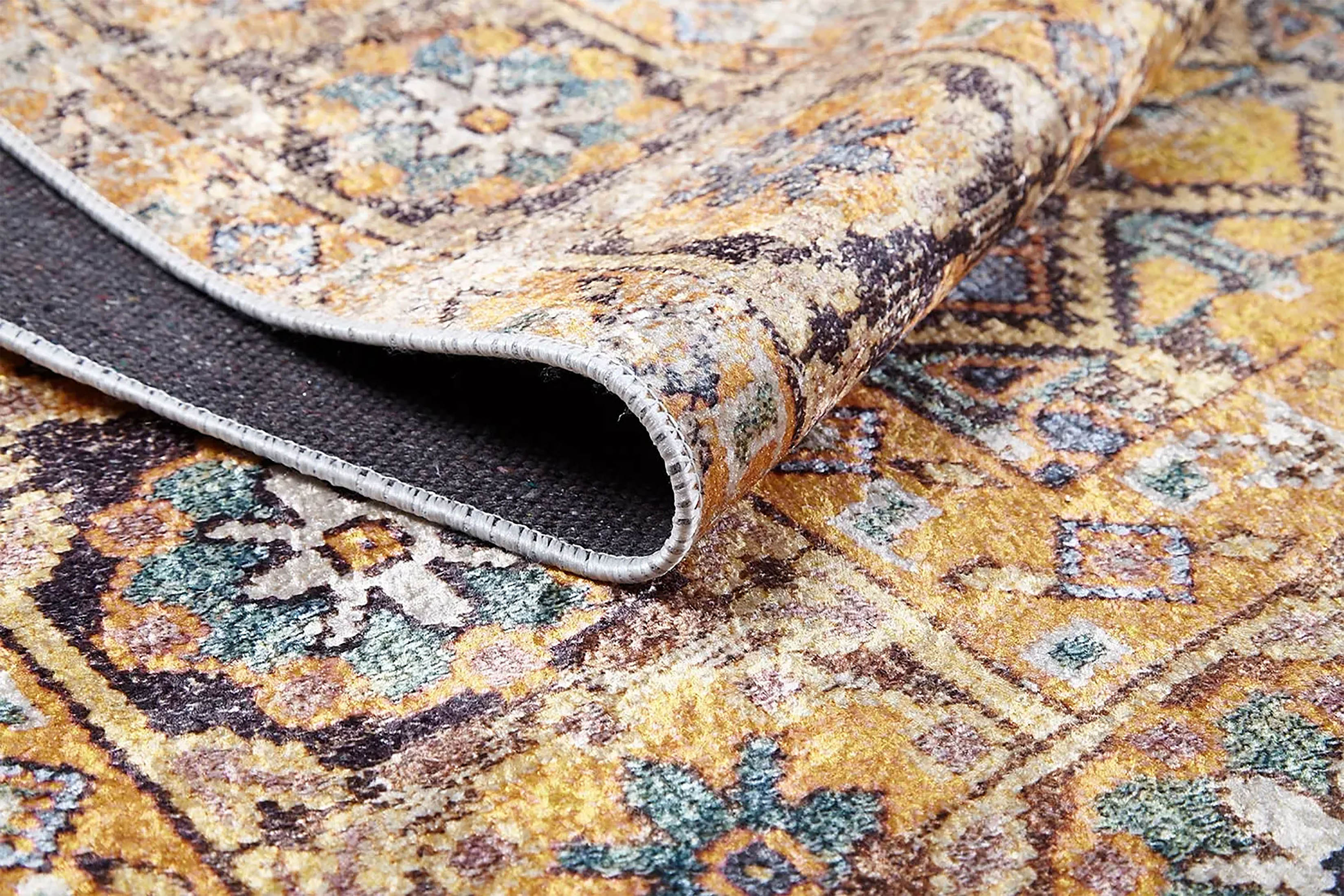 Catalina Honeycomb Unique Yellow Turkish Modern Rug