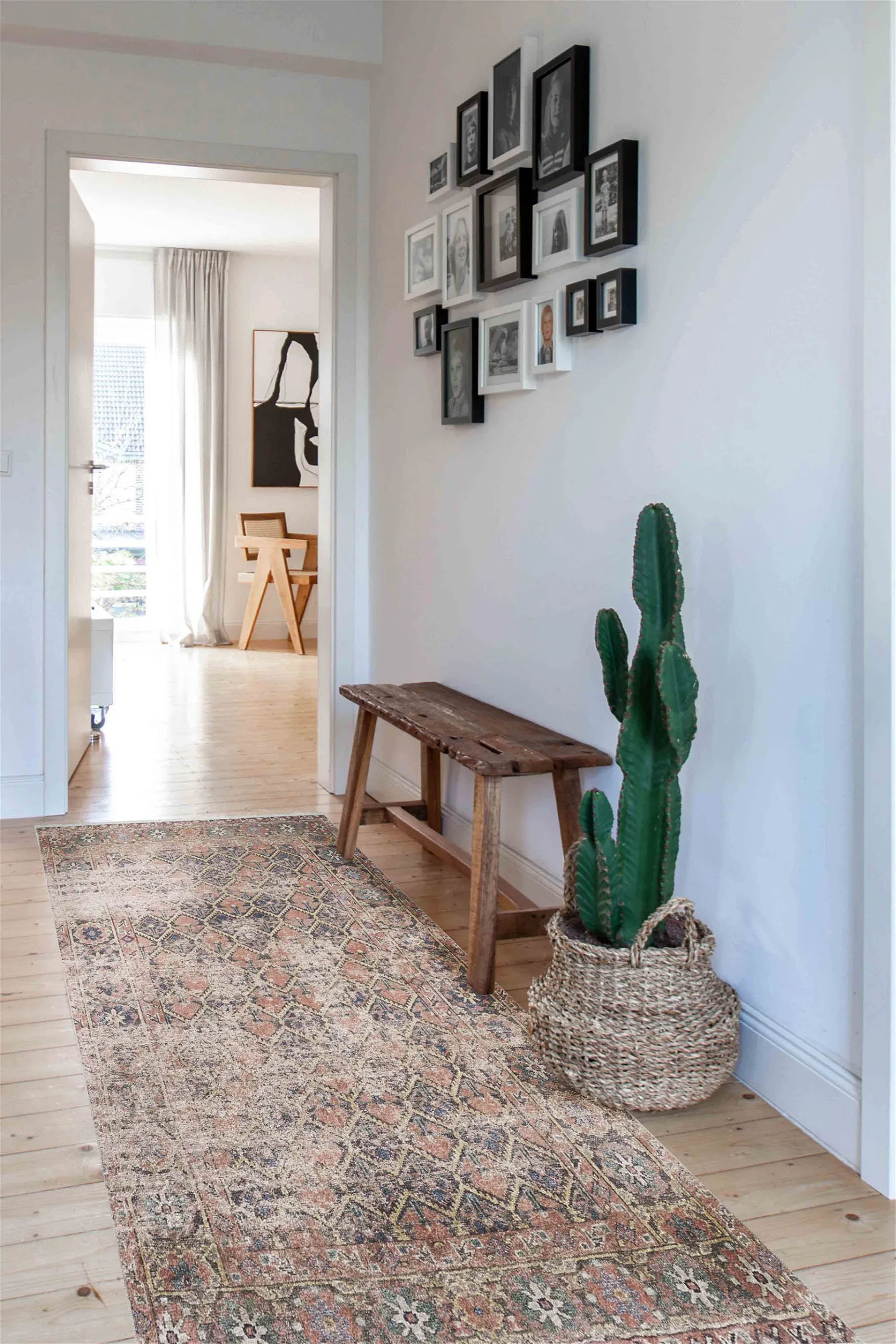 Amaya Honeycomb Unique Light Pink Turkish Modern Rug