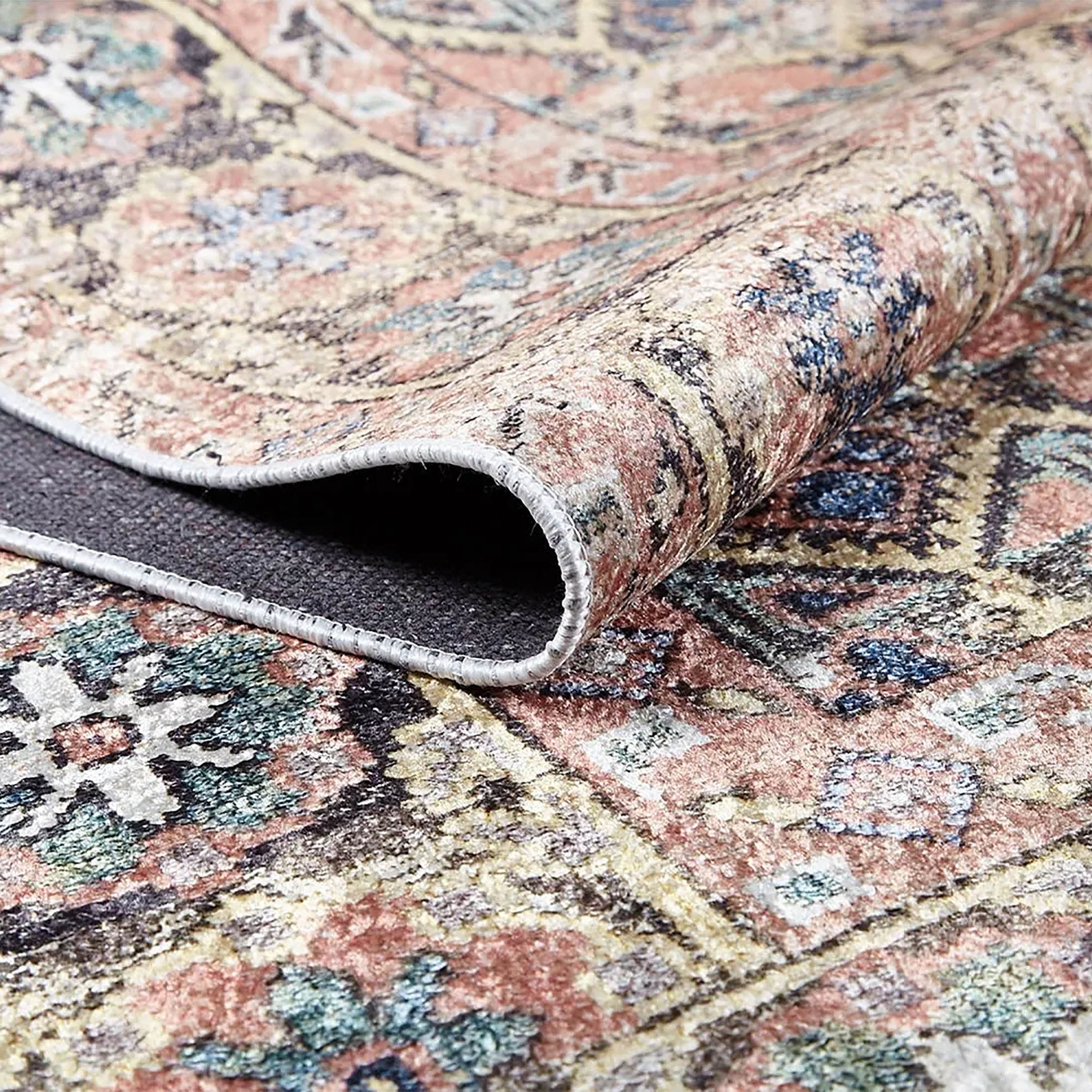 Amaya Honeycomb Unique Light Pink Turkish Modern Rug