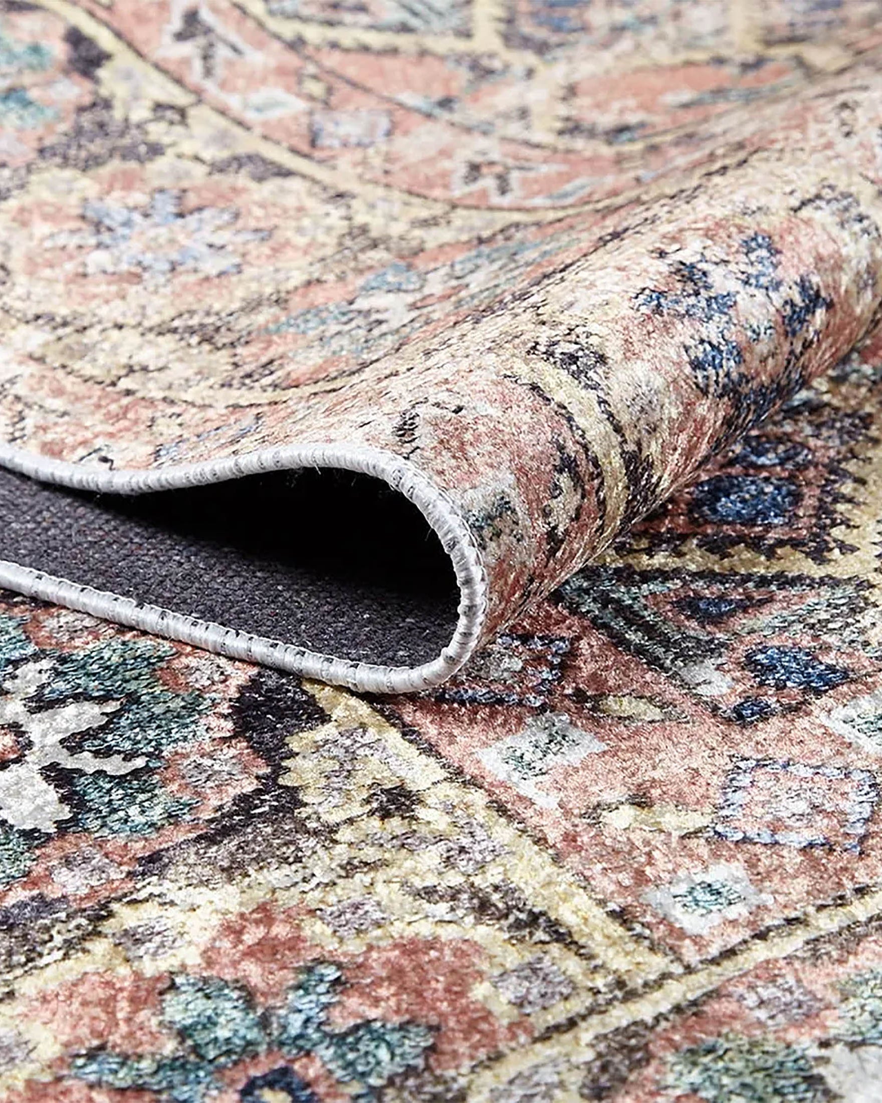 Amaya Honeycomb Unique Light Pink Turkish Modern Rug