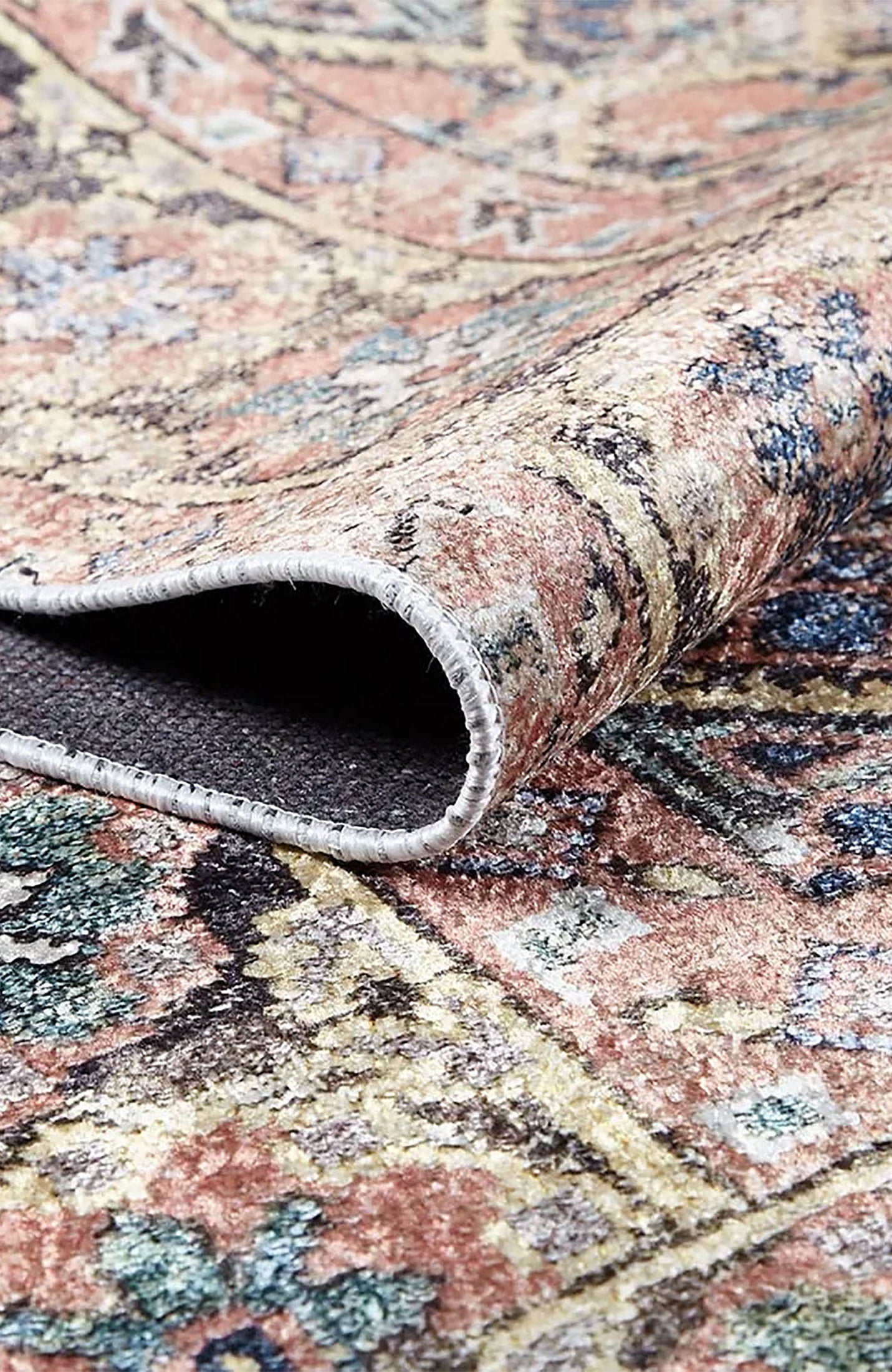 Amaya Honeycomb Unique Light Pink Turkish Modern Rug