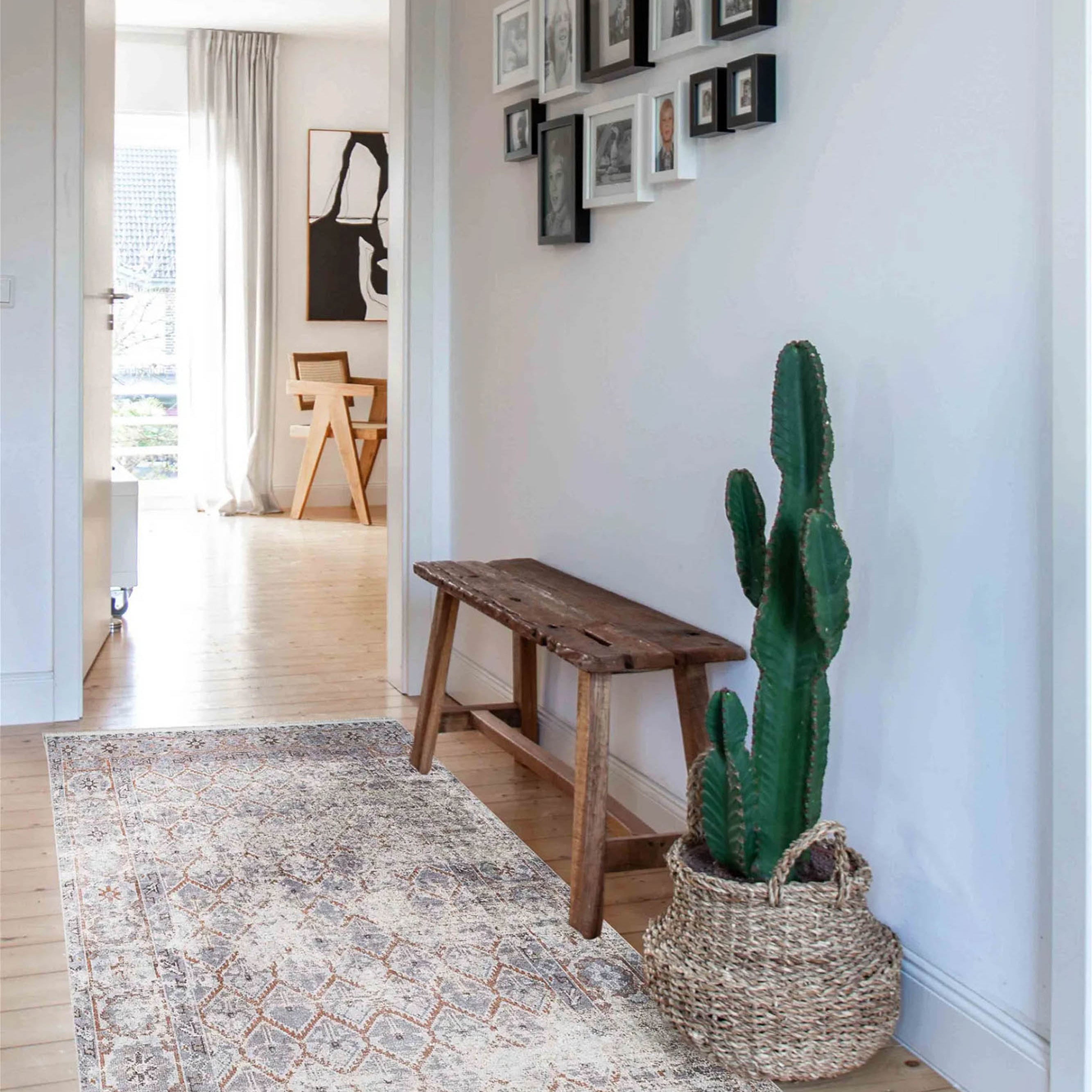 Kaylee Honeycomb Unique Gray Turkish Modern Rug