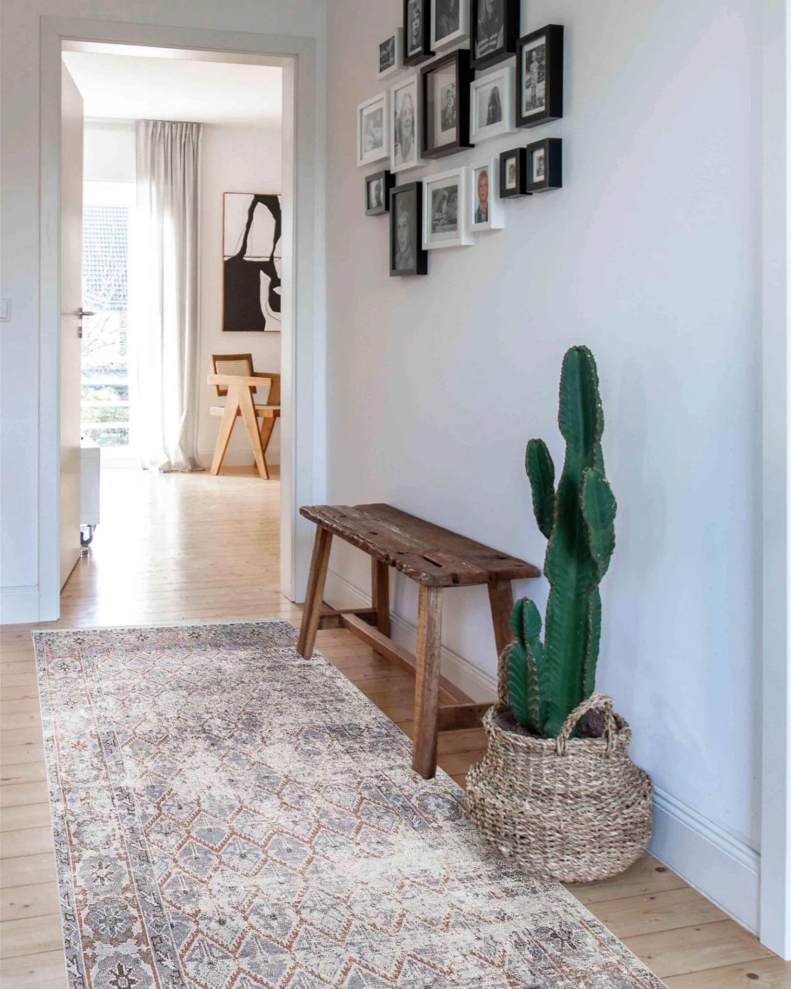 Kaylee Honeycomb Unique Gray Turkish Modern Rug