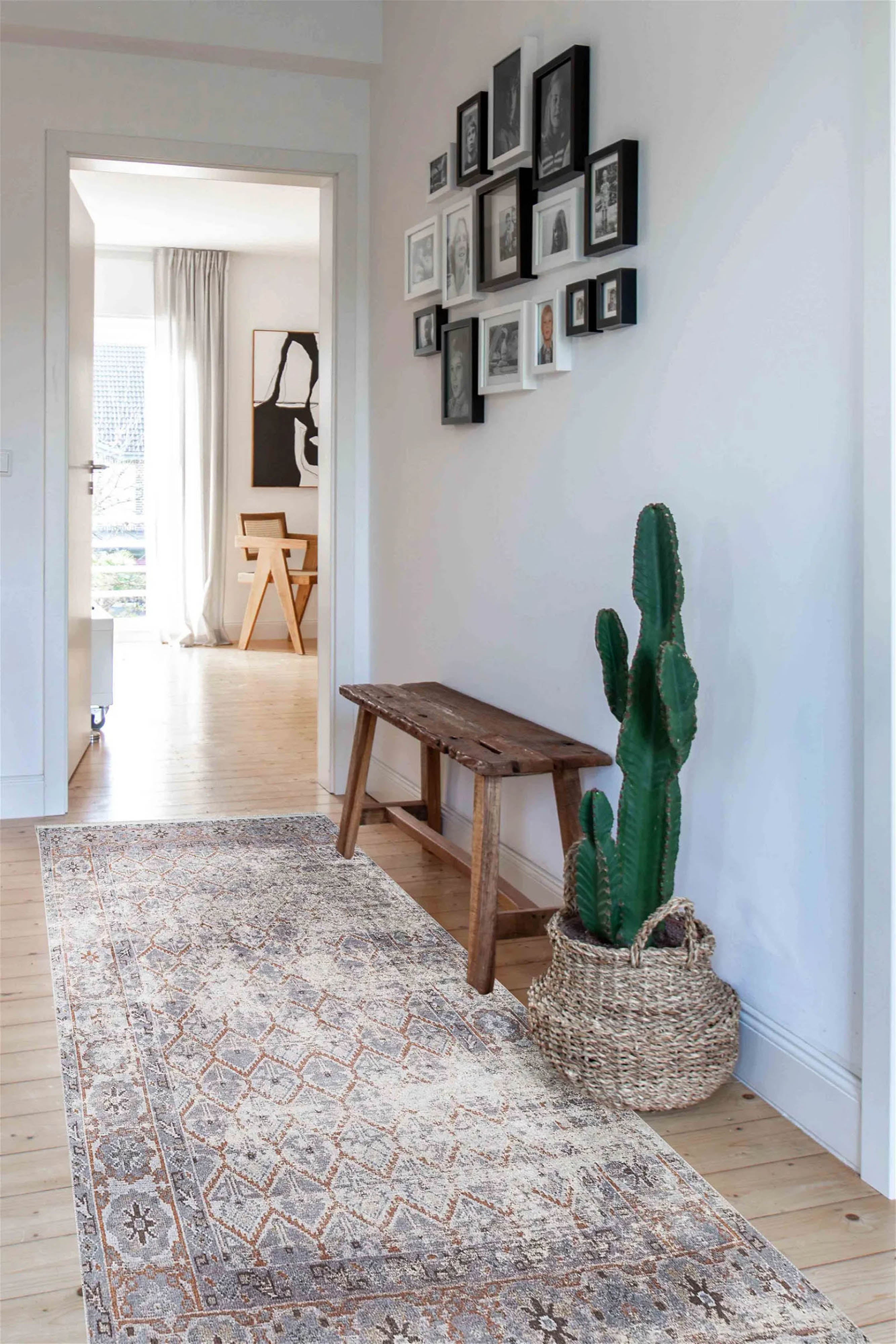 Kaylee Honeycomb Unique Gray Turkish Modern Rug