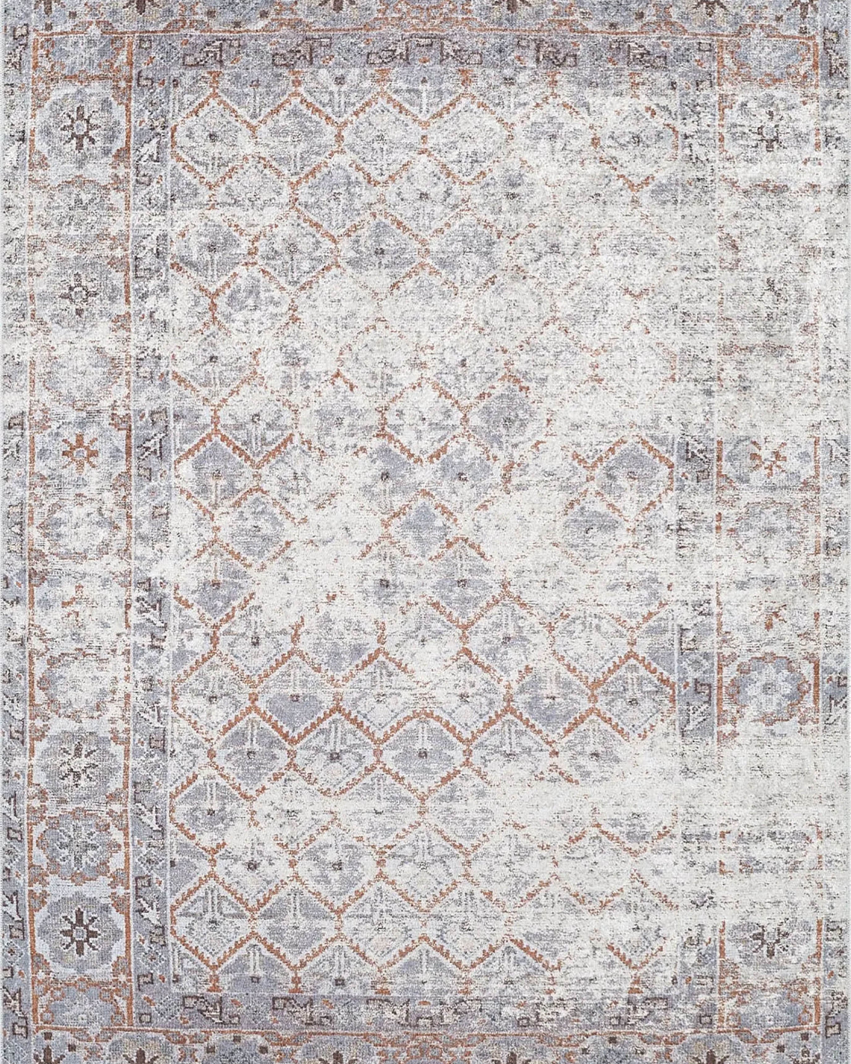 Kaylee Honeycomb Unique Gray Turkish Modern Rug