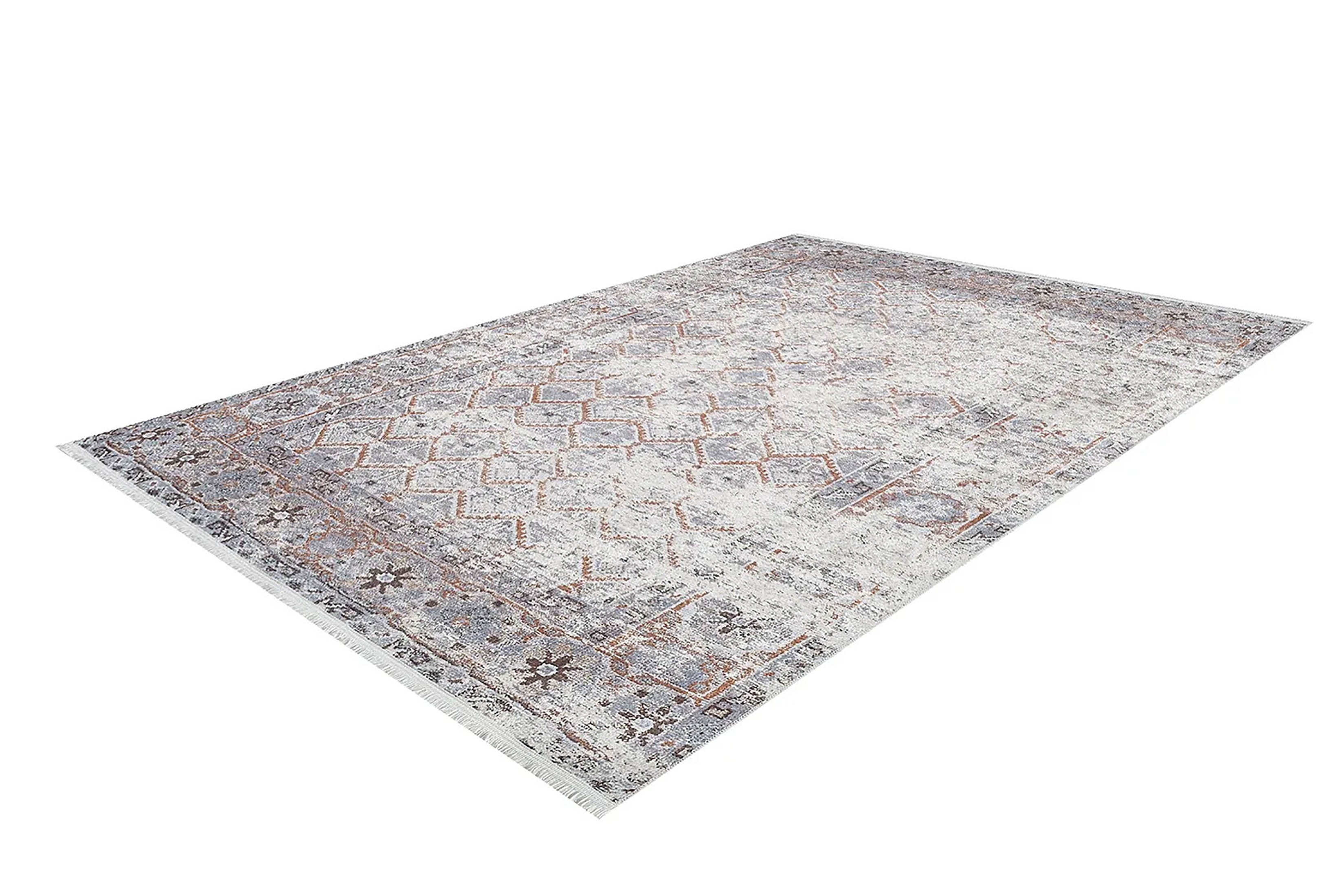 Kaylee Honeycomb Unique Gray Turkish Modern Rug