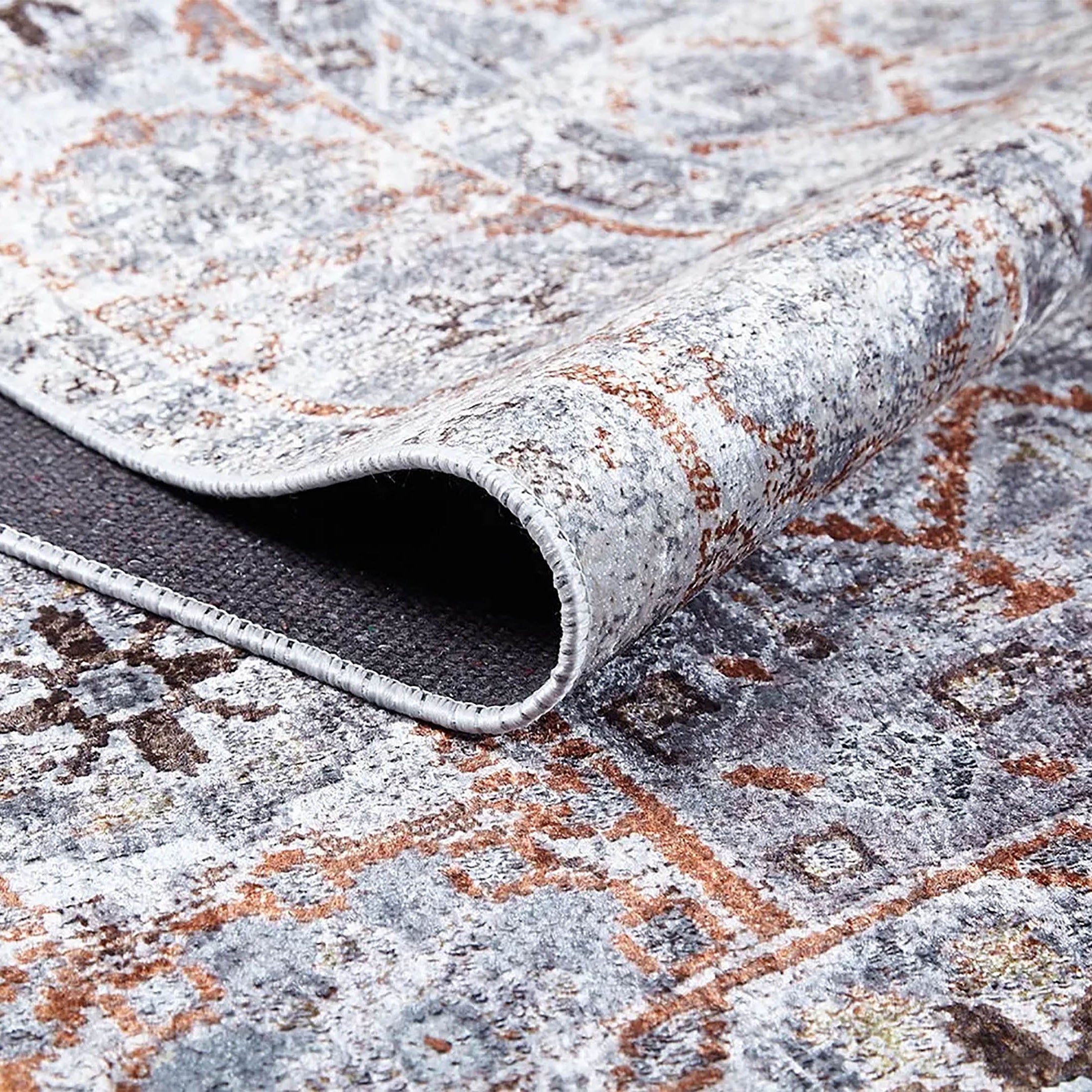 Kaylee Honeycomb Unique Gray Turkish Modern Rug