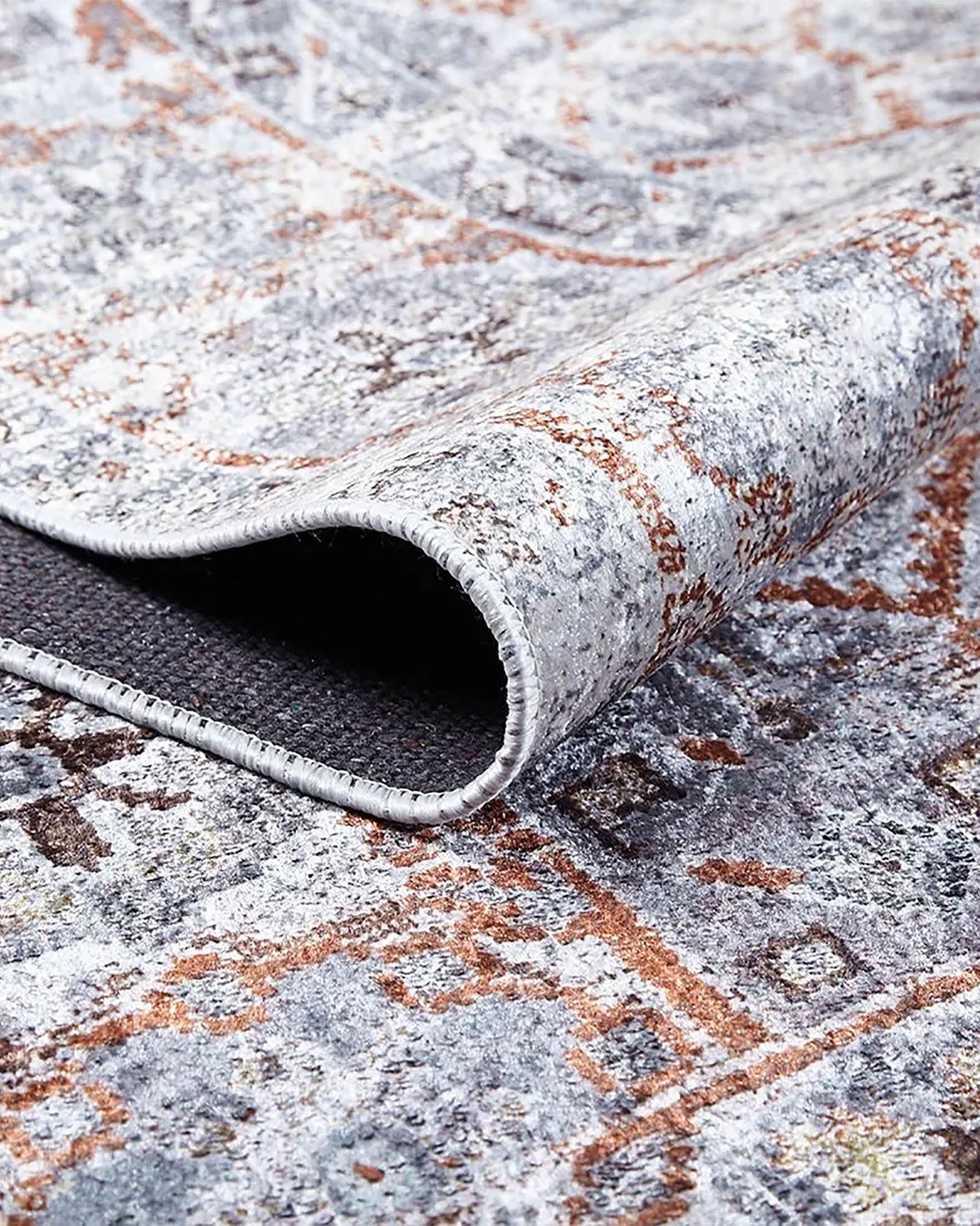 Kaylee Honeycomb Unique Gray Turkish Modern Rug