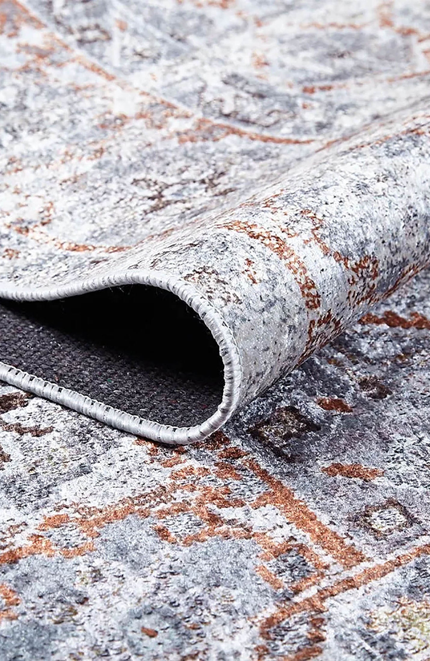 Kaylee Honeycomb Unique Gray Turkish Modern Rug