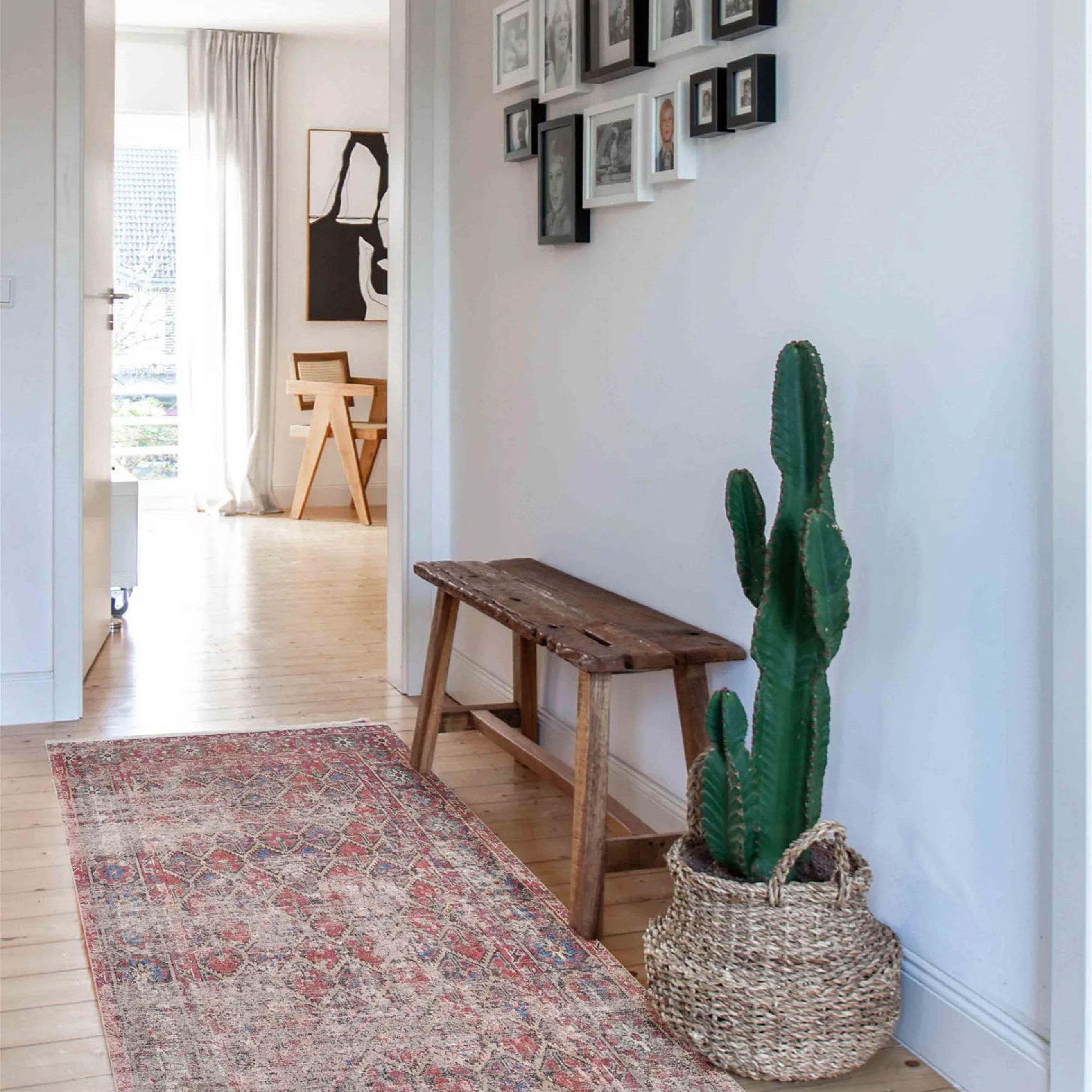 Ruth Honeycomb Unique Red Turkish Modern Rug