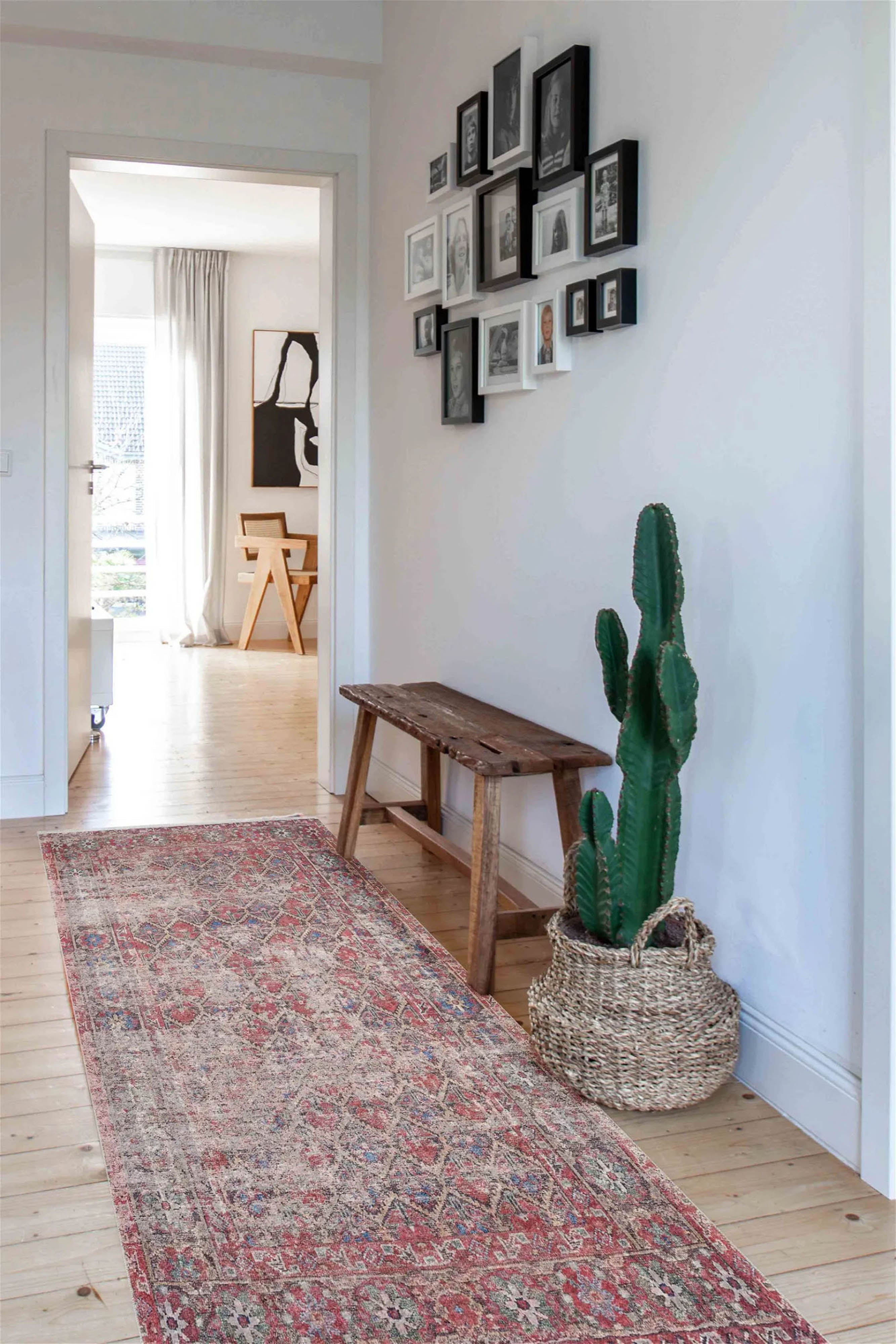 Ruth Honeycomb Unique Red Turkish Modern Rug