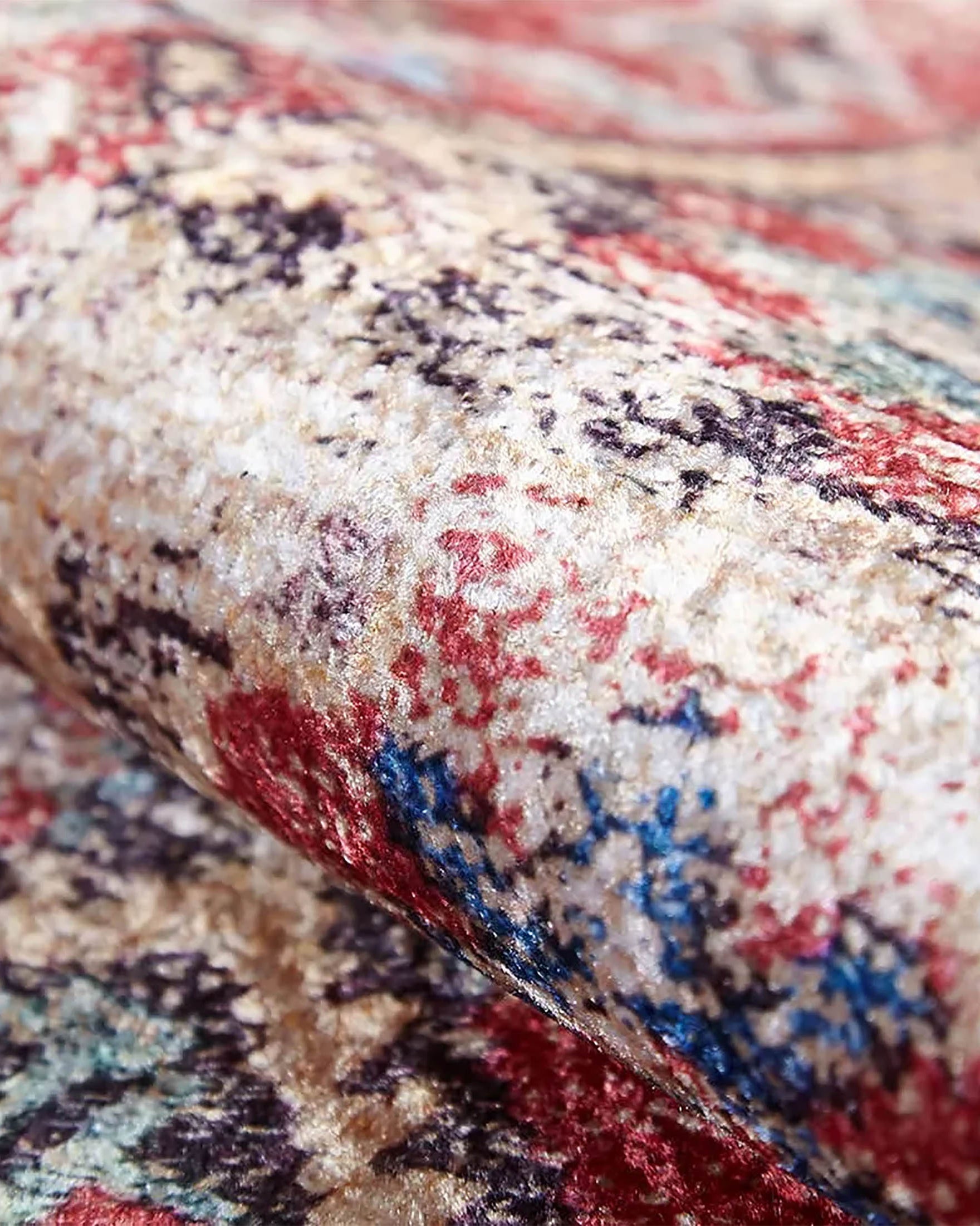 Ruth Honeycomb Unique Red Turkish Modern Rug