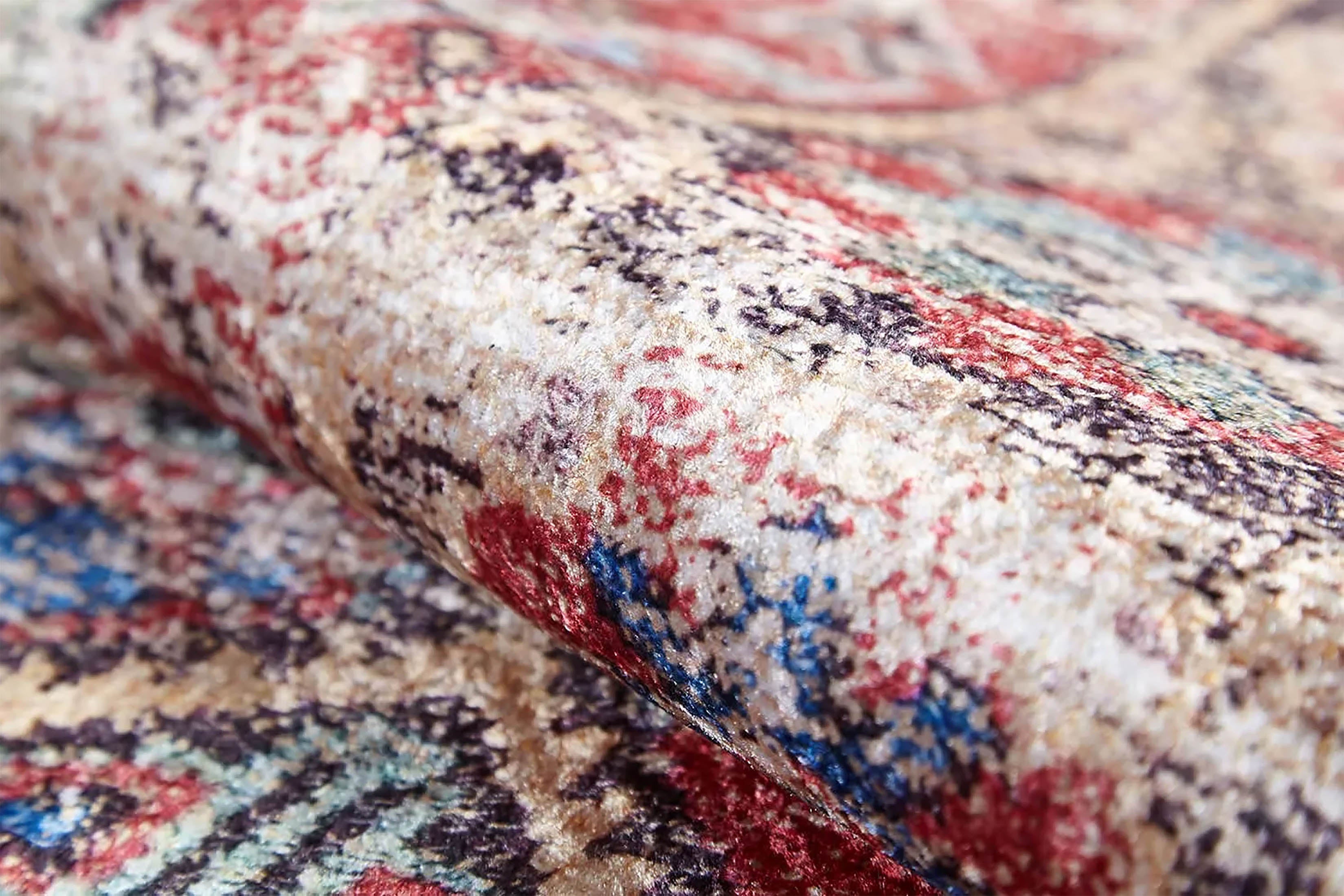 Ruth Honeycomb Unique Red Turkish Modern Rug