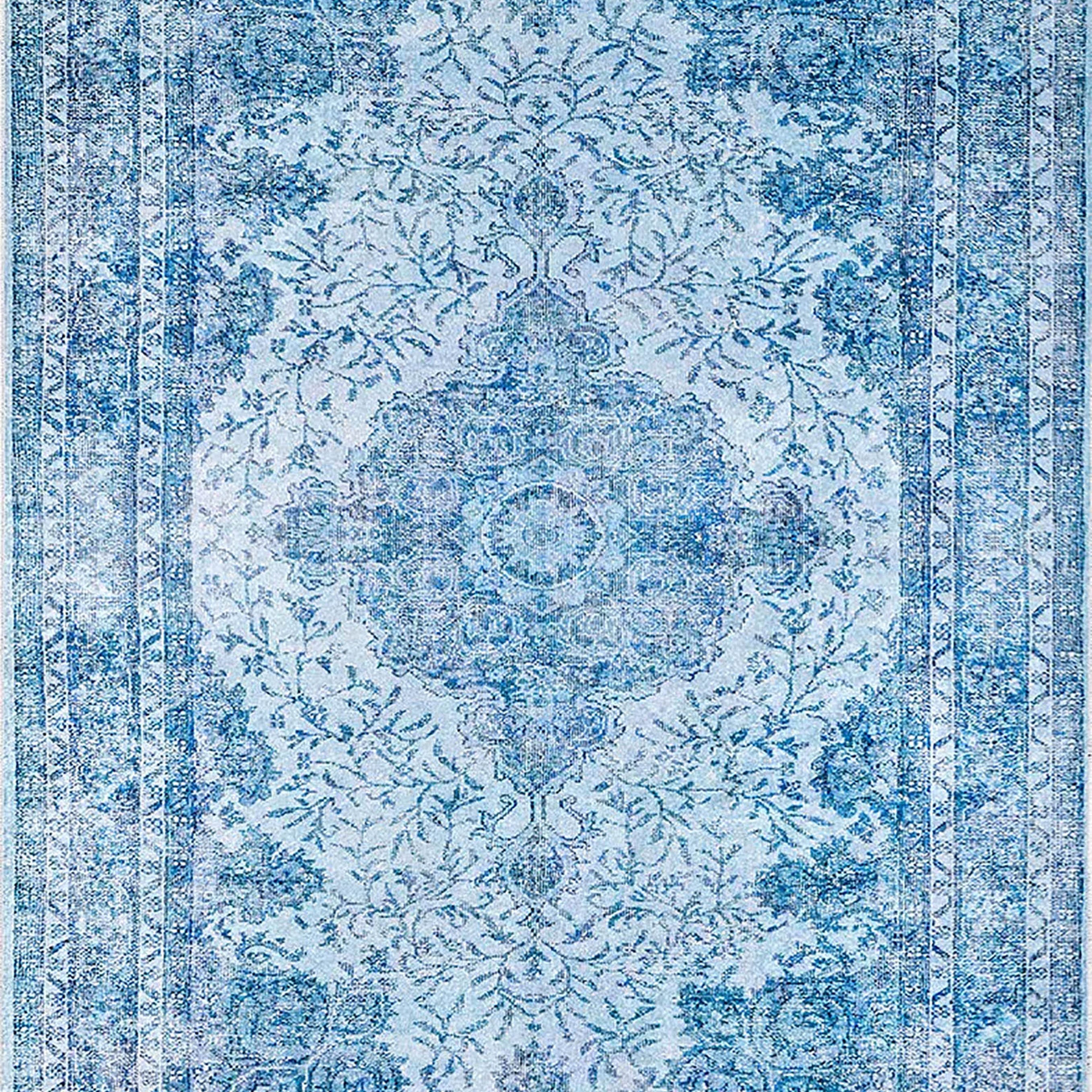 Seraphina Distressed Turkish Vintage Blue Rug