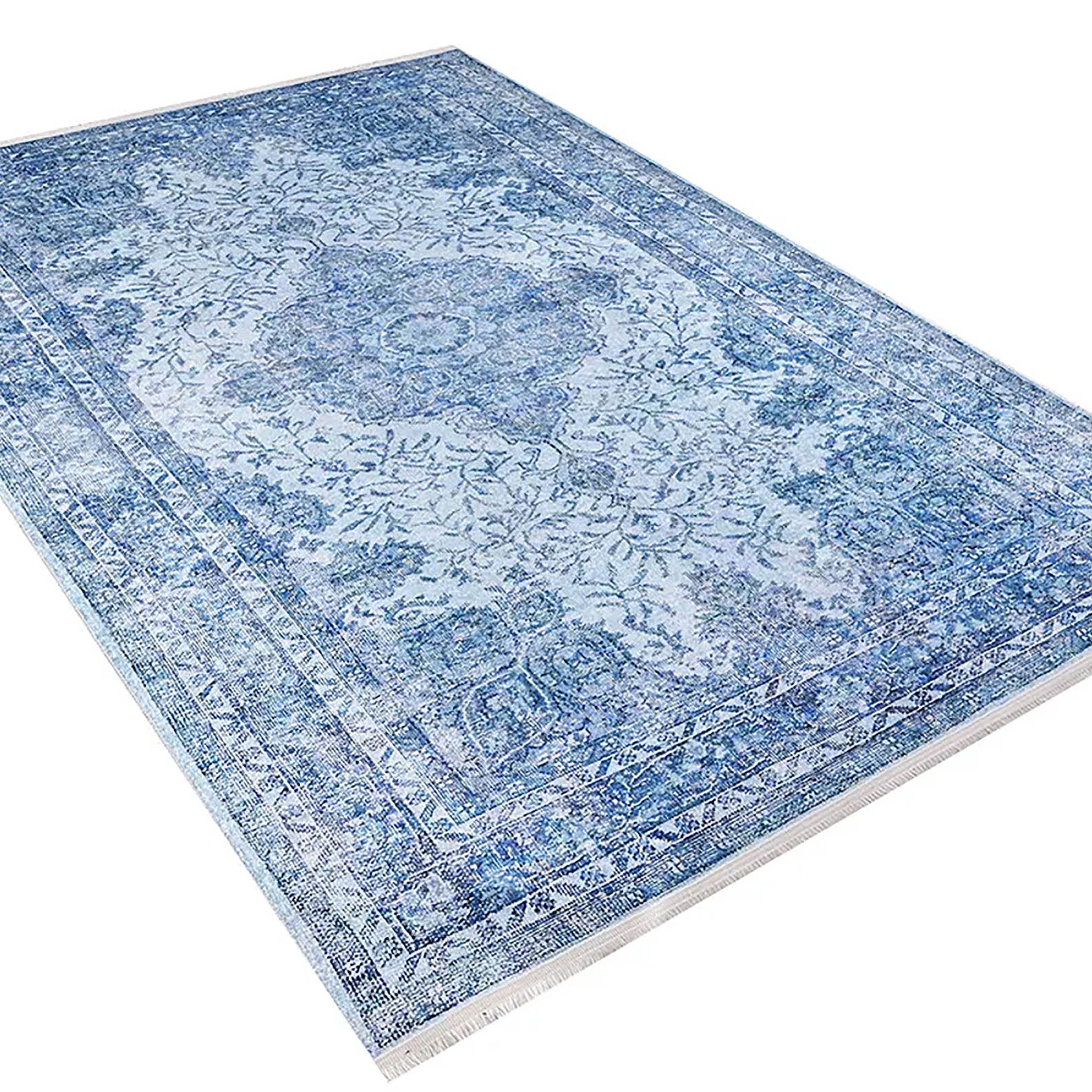Seraphina Distressed Turkish Vintage Blue Rug