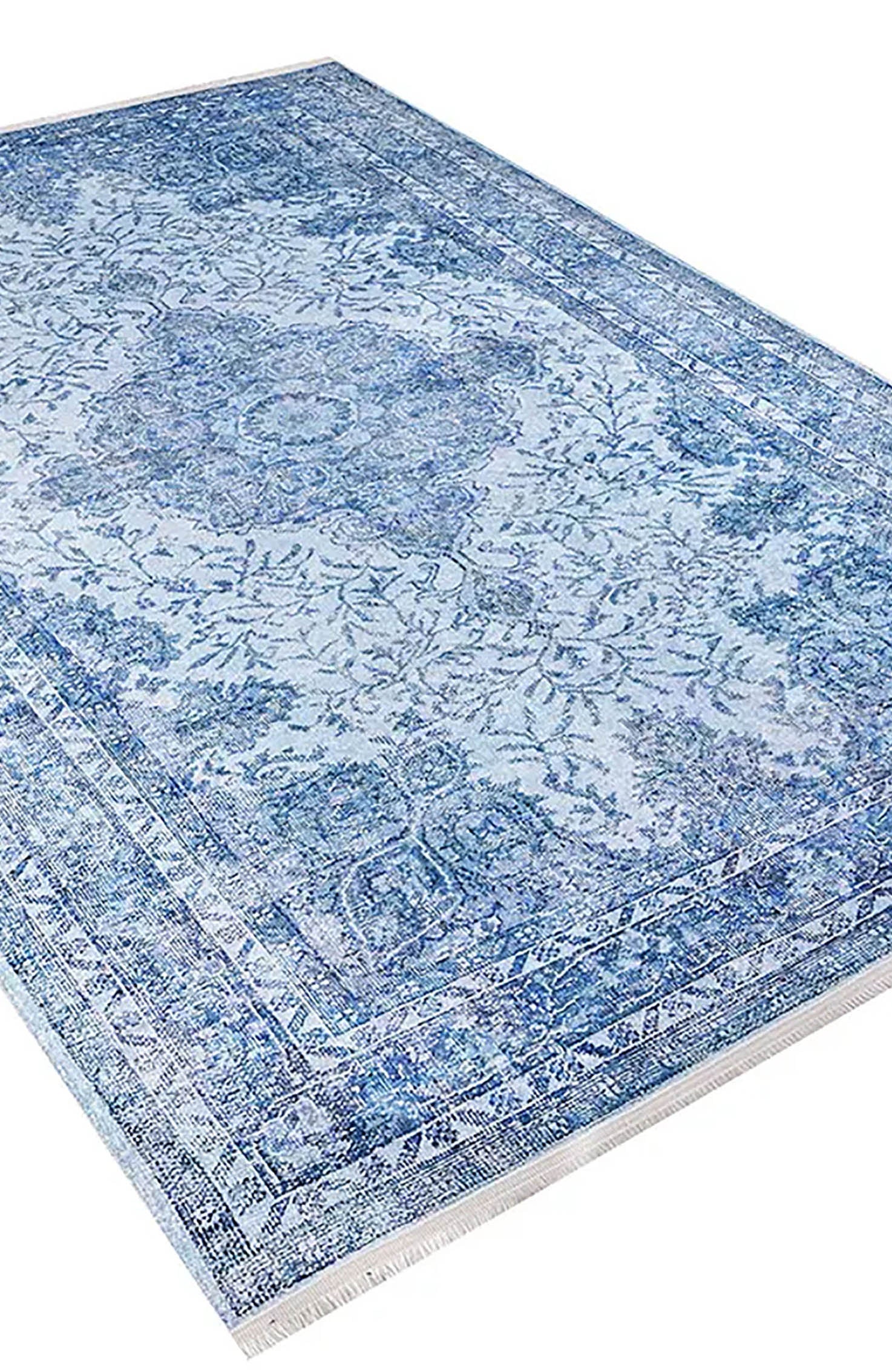 Seraphina Distressed Turkish Vintage Blue Rug