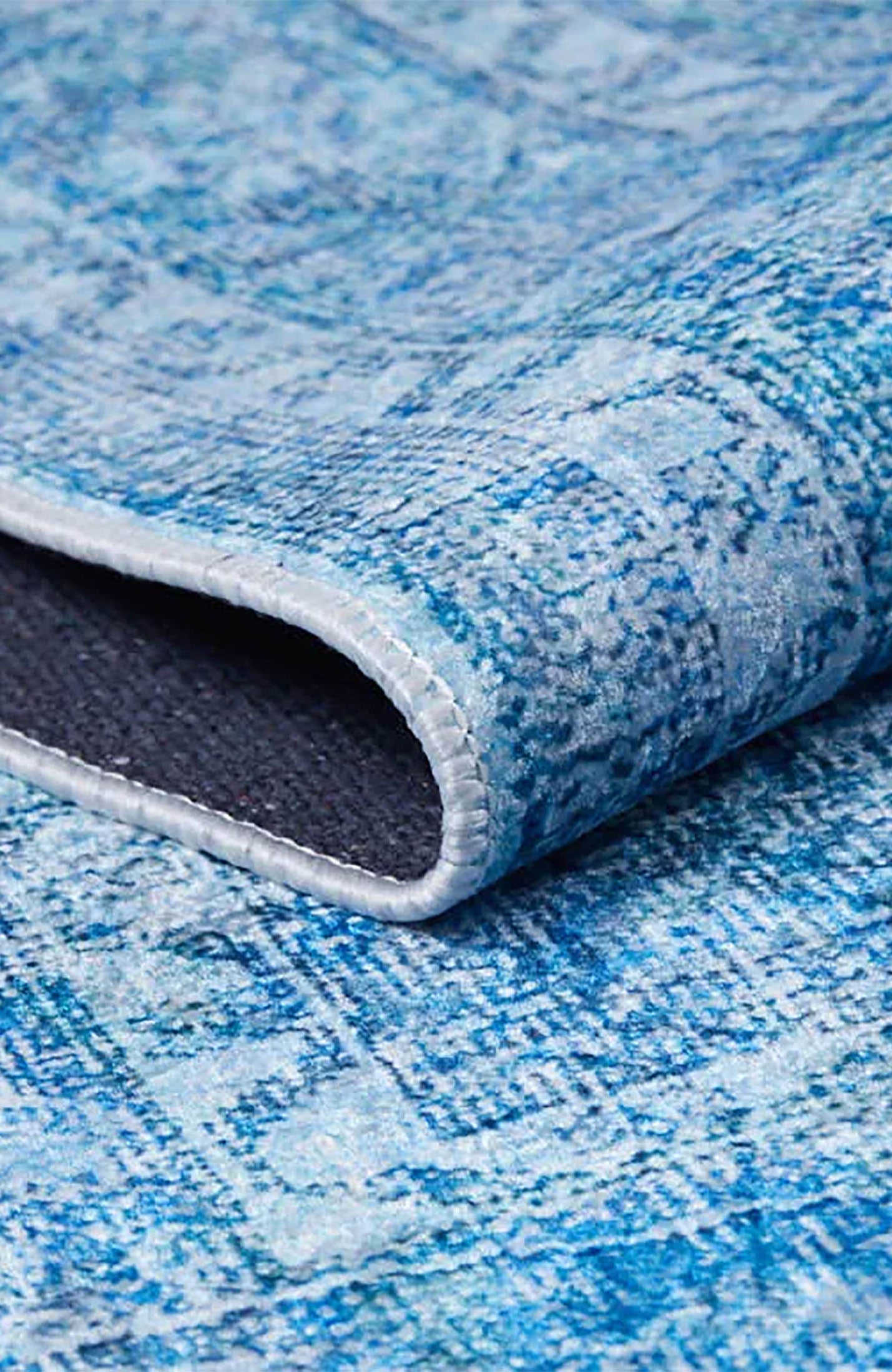 Seraphina Distressed Turkish Vintage Blue Rug