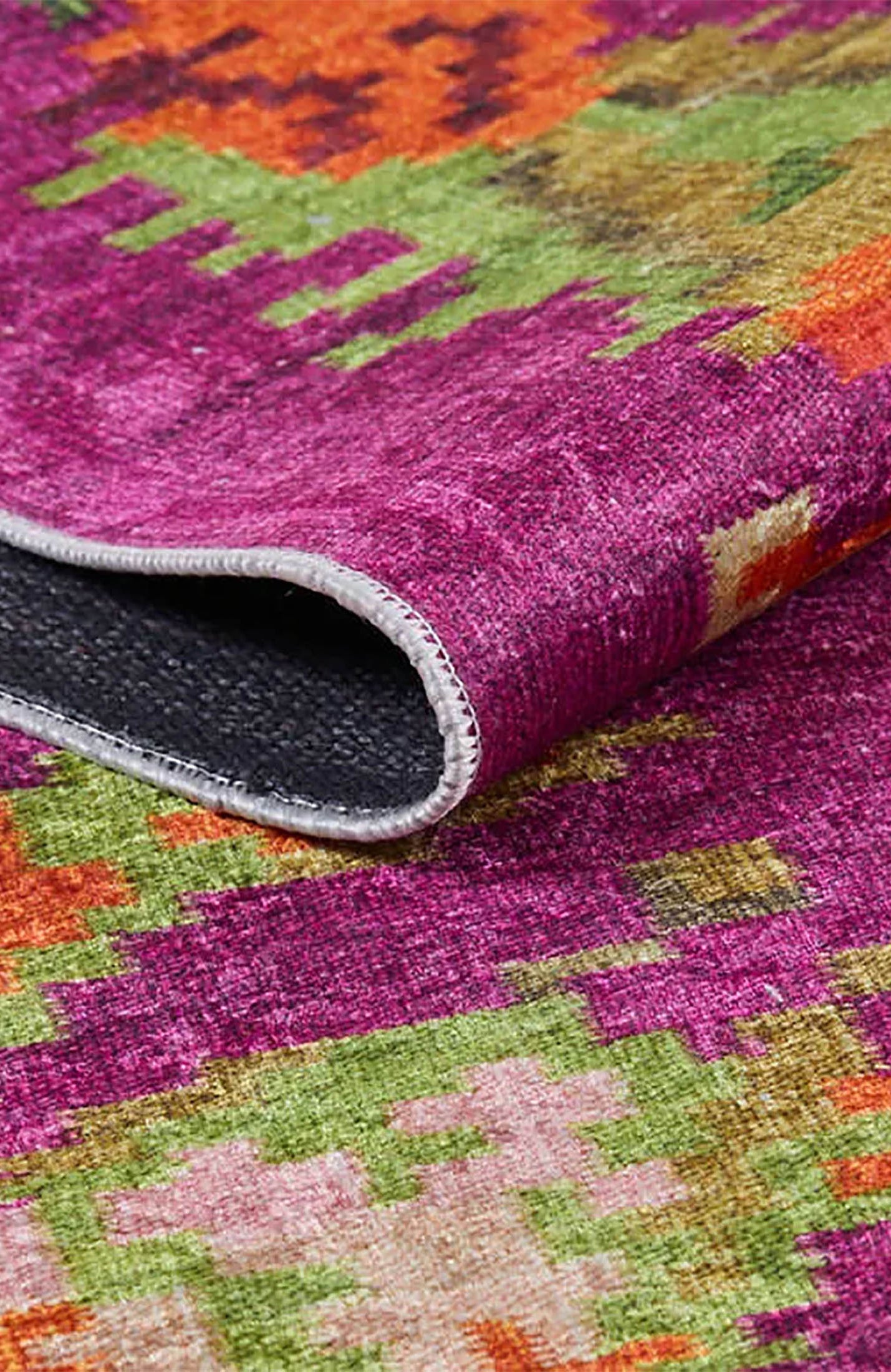 Soleil Turkish Karabagh Decorative Bohemian Floral Kilim Rug