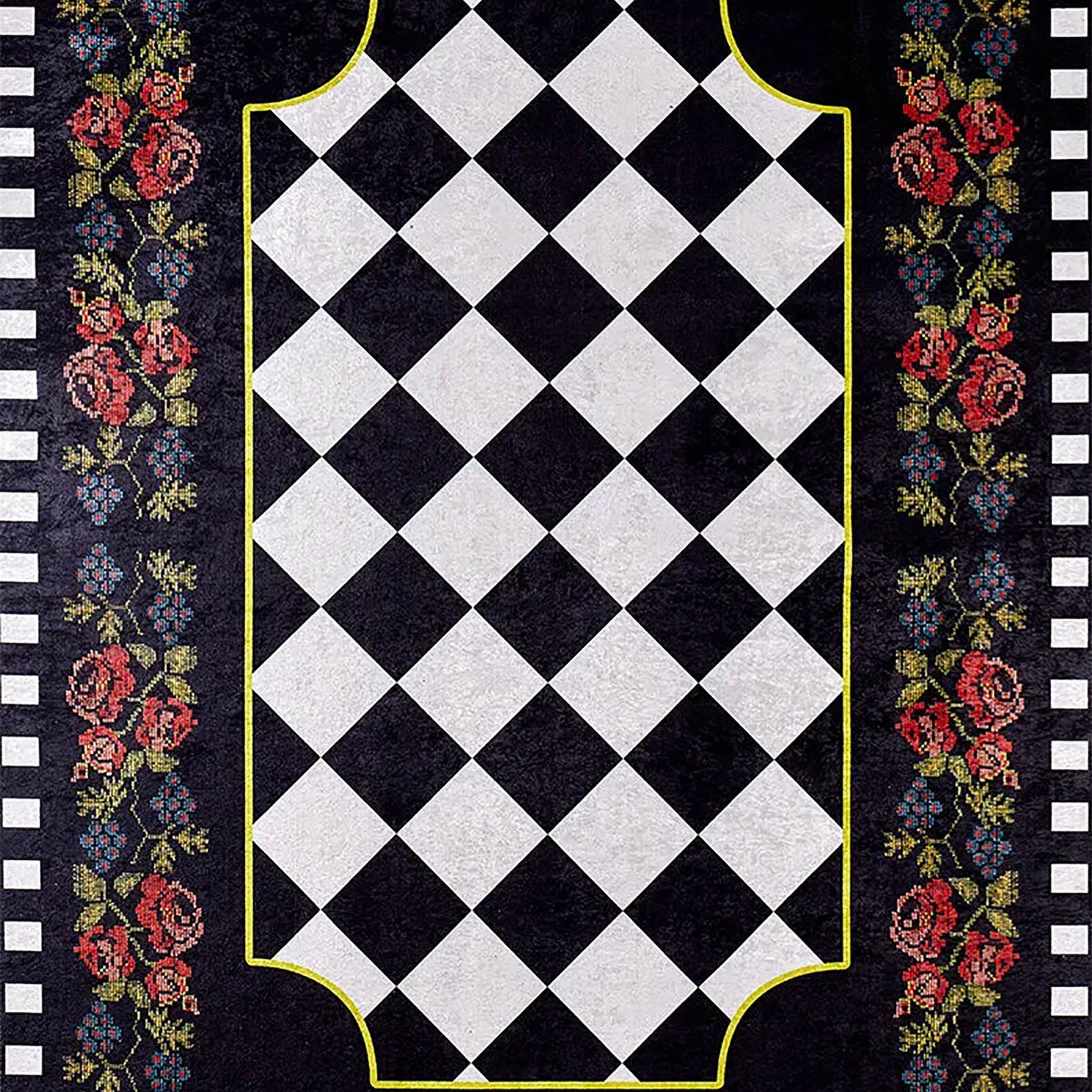 Kairi Turkish Karabagh Decorative Floral Geometric Rug