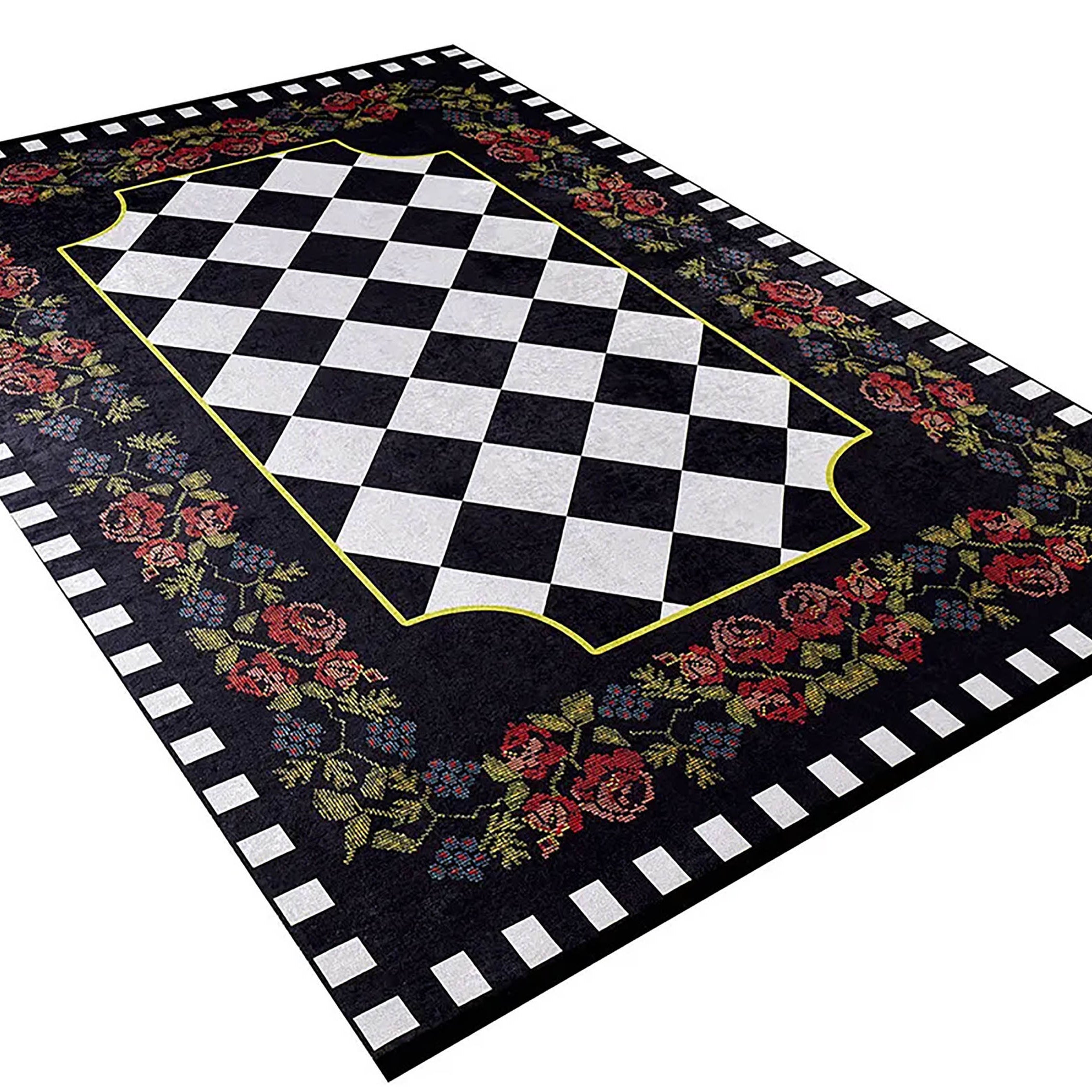 Kairi Turkish Karabagh Decorative Floral Geometric Rug