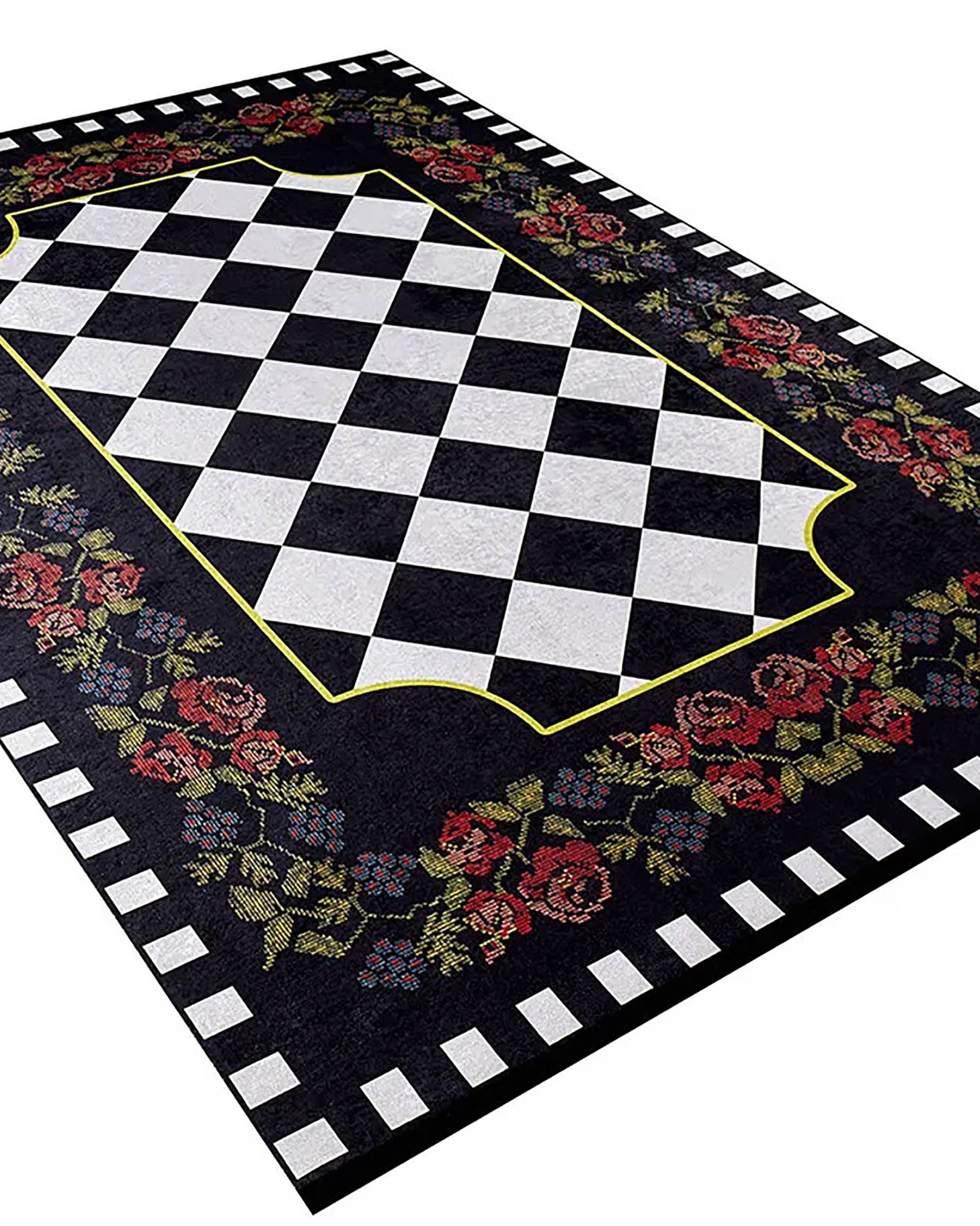 Kairi Turkish Karabagh Decorative Floral Geometric Rug